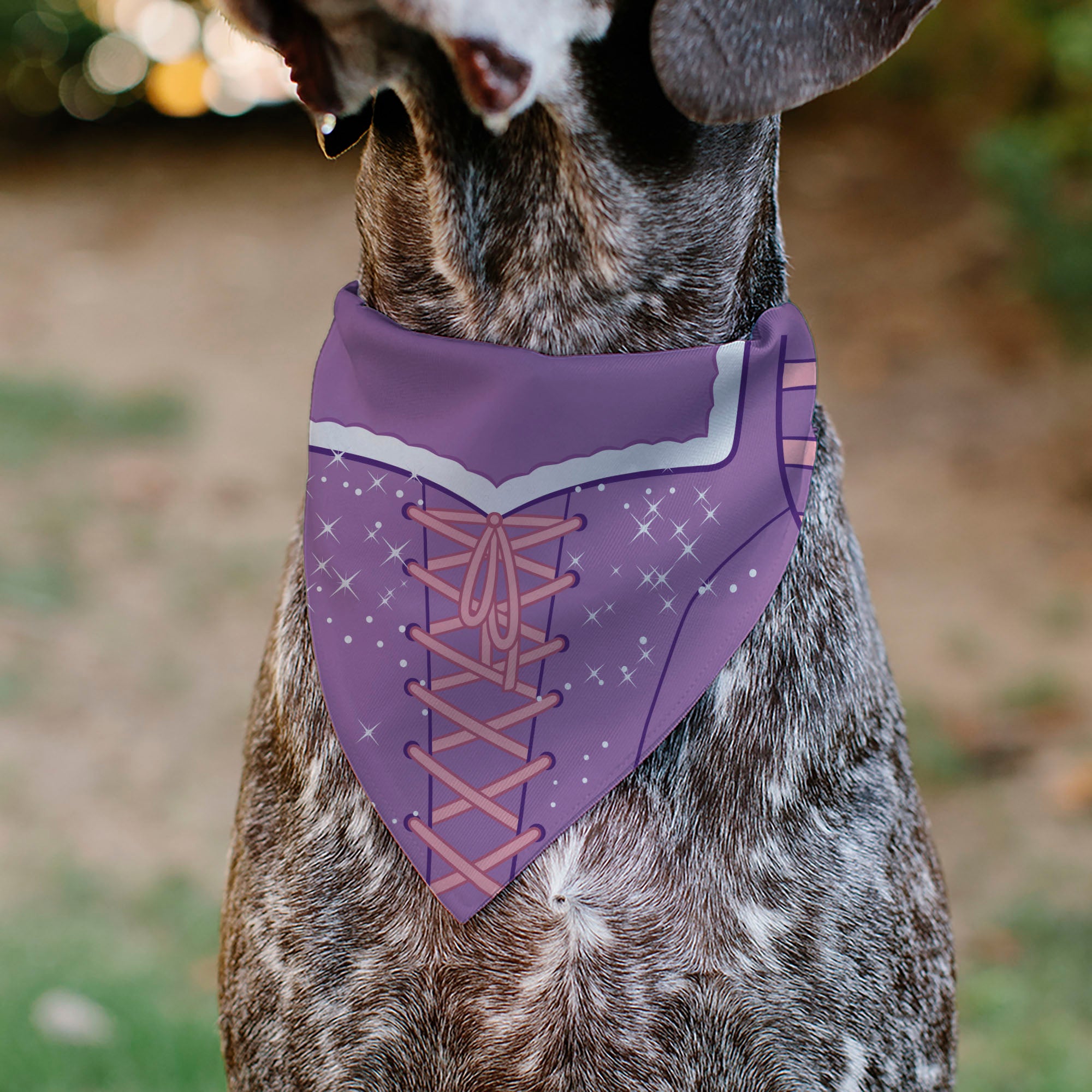 Pet Bandana - Tangled Princess Rapunzel Dress Print Lavender/Pinks Pet Bandanas Disney