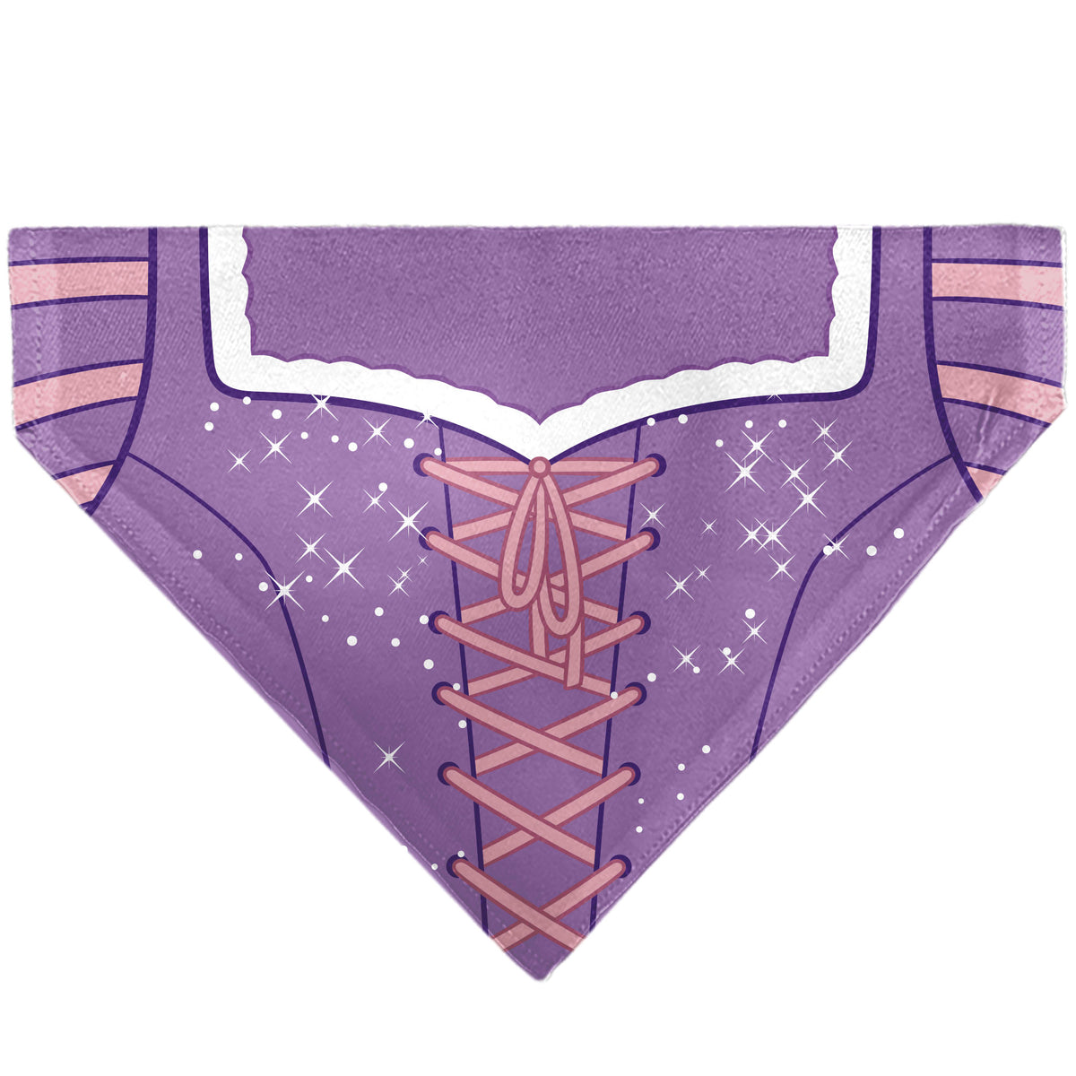 Pet Bandana - Tangled Princess Rapunzel Dress Print Lavender/Pinks Pet Bandanas Disney