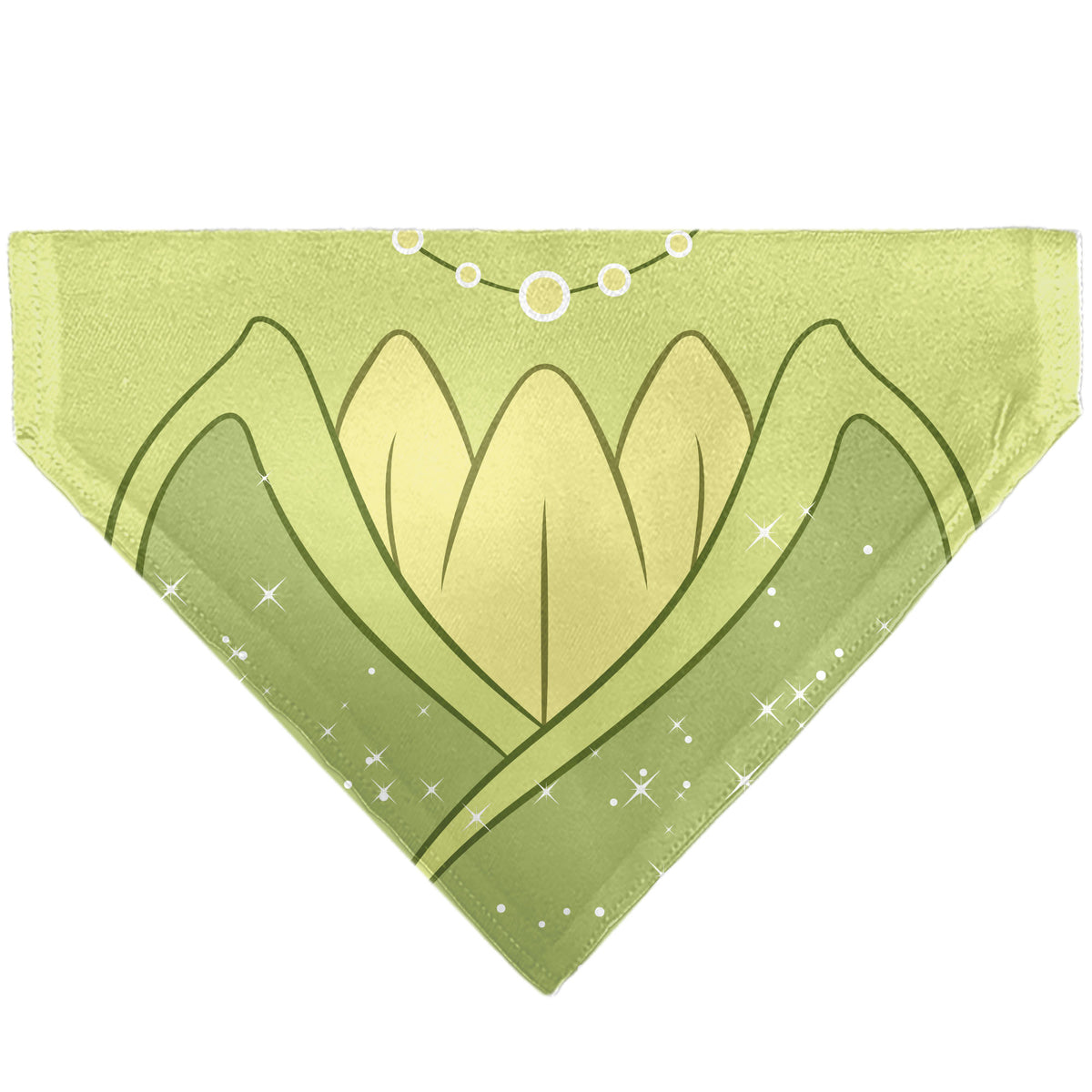 Pet Bandana - The Princess and the Frog Princess Tiana Dress Print Greens/Yellow Pet Bandanas Disney