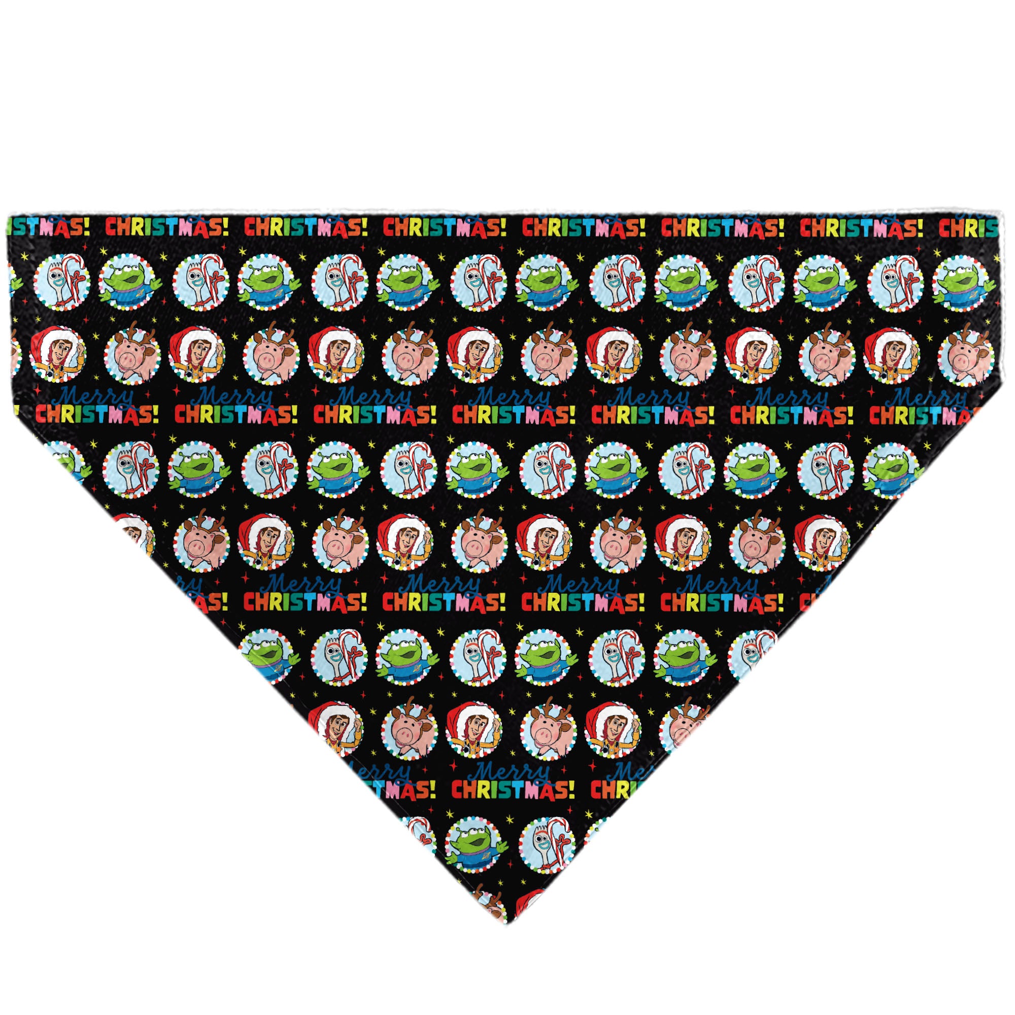 Pet Bandana - Toy Story ETERNALLY GRATEFUL Holiday Pose and Icons Multi Color Pet Bandanas Disney