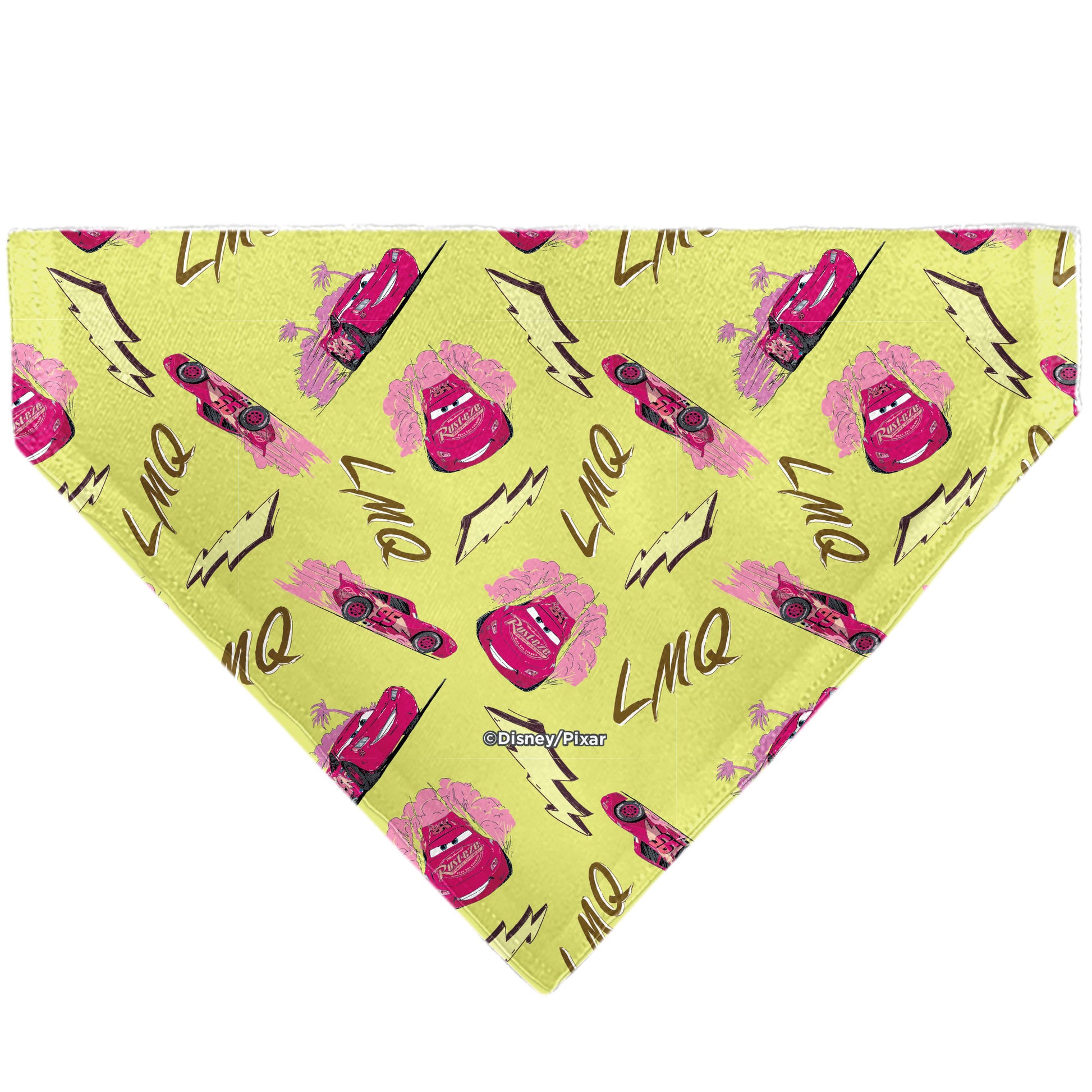 Pet Bandana - Cars Lightning McQueen LIGHTNING FAST Pose and Icons Pet Bandanas Disney