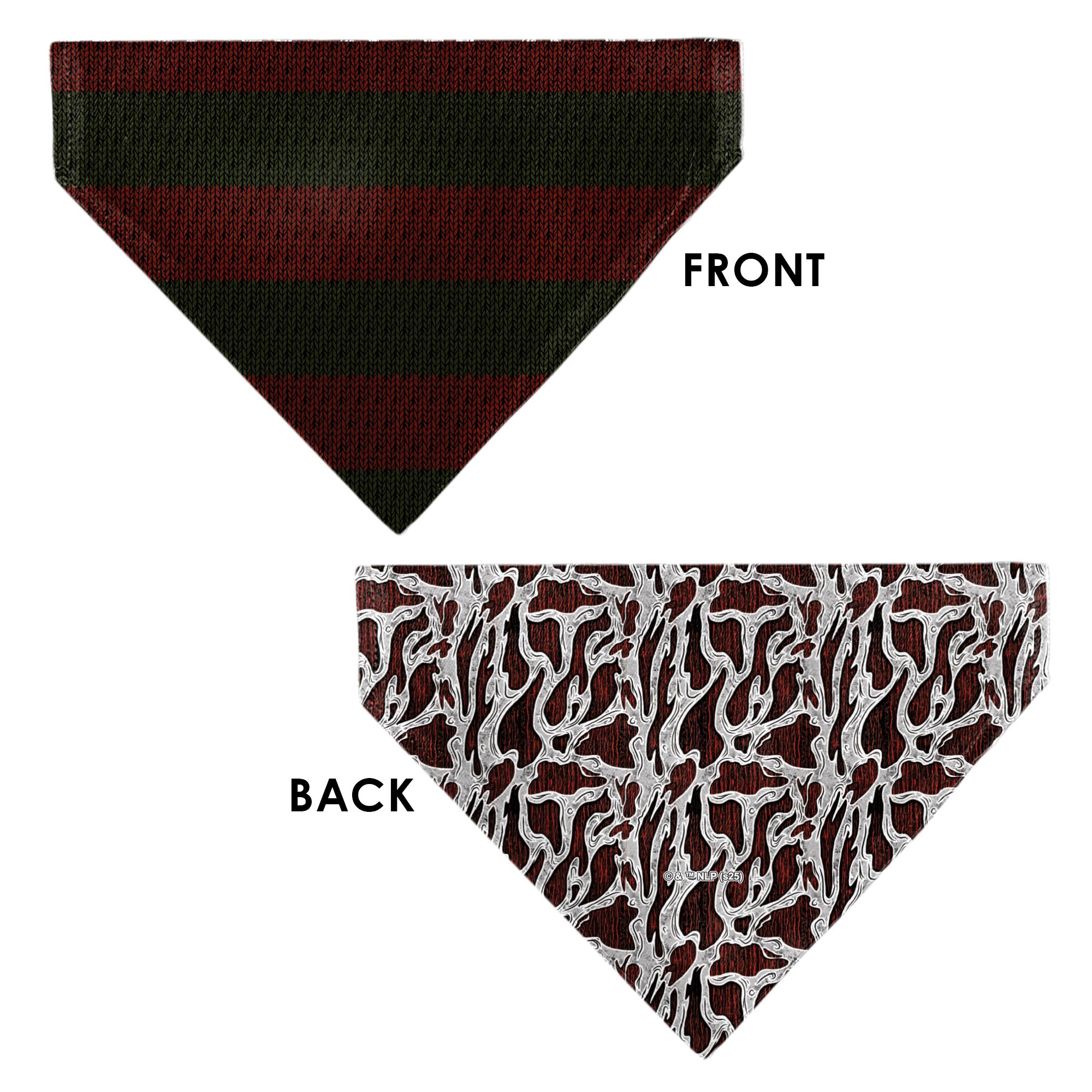Pet Bandana - A Nightmare on Elm Street Freddy Melted Black/White/Red Pet Bandanas A Nightmare on Elm Street