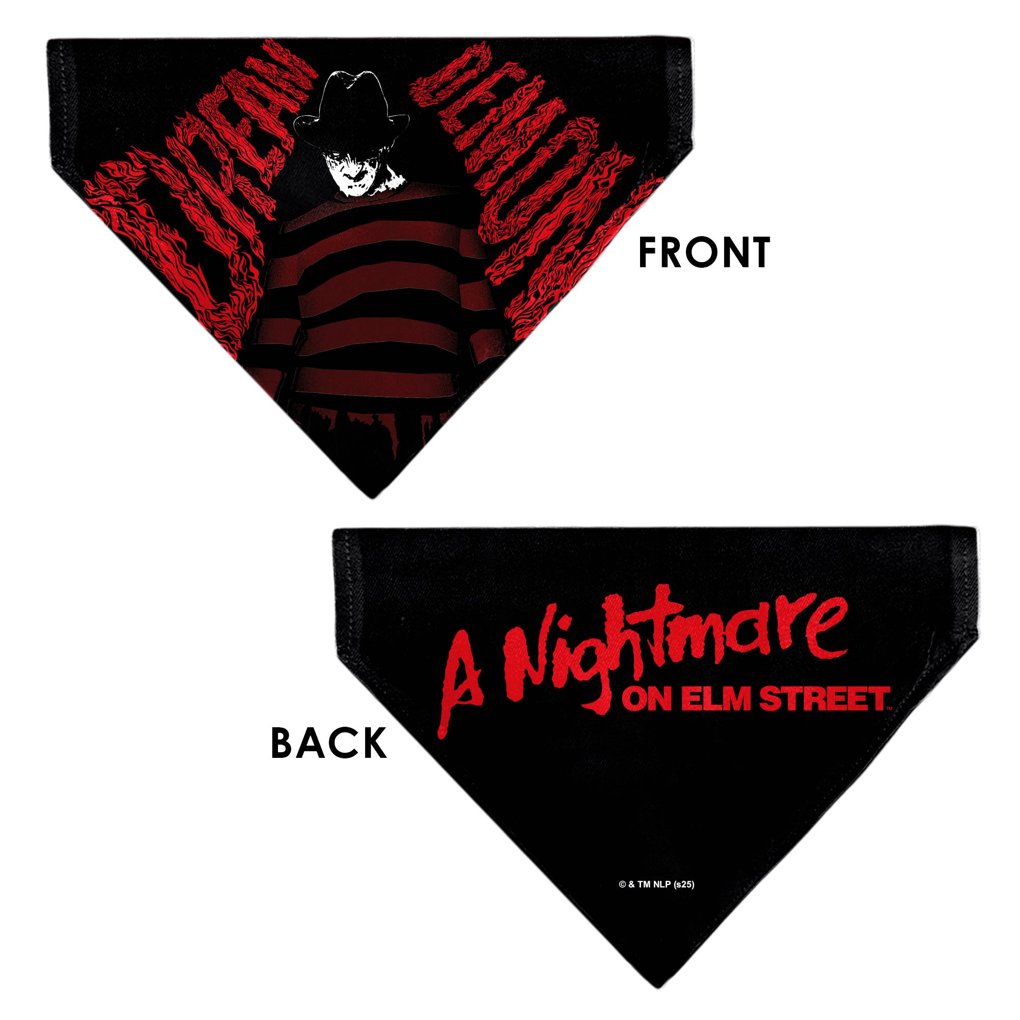 Pet Bandana - A Nightmare on Elm Street Freddy DREAM DEMON Pose Black/Red Pet Bandanas A Nightmare on Elm Street