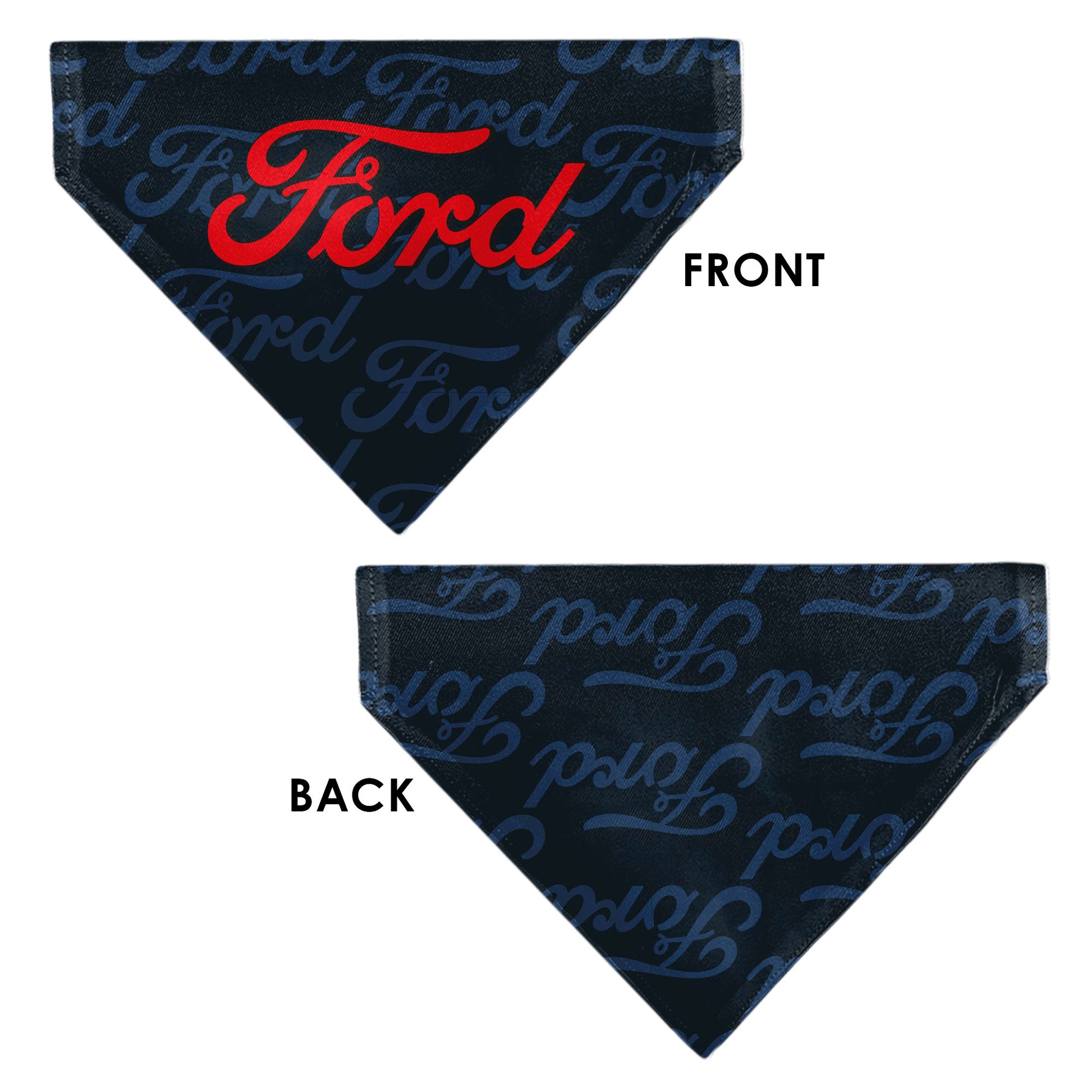 Pet Bandana - FORD Script Stacked Blues/Red Pet Bandanas Ford