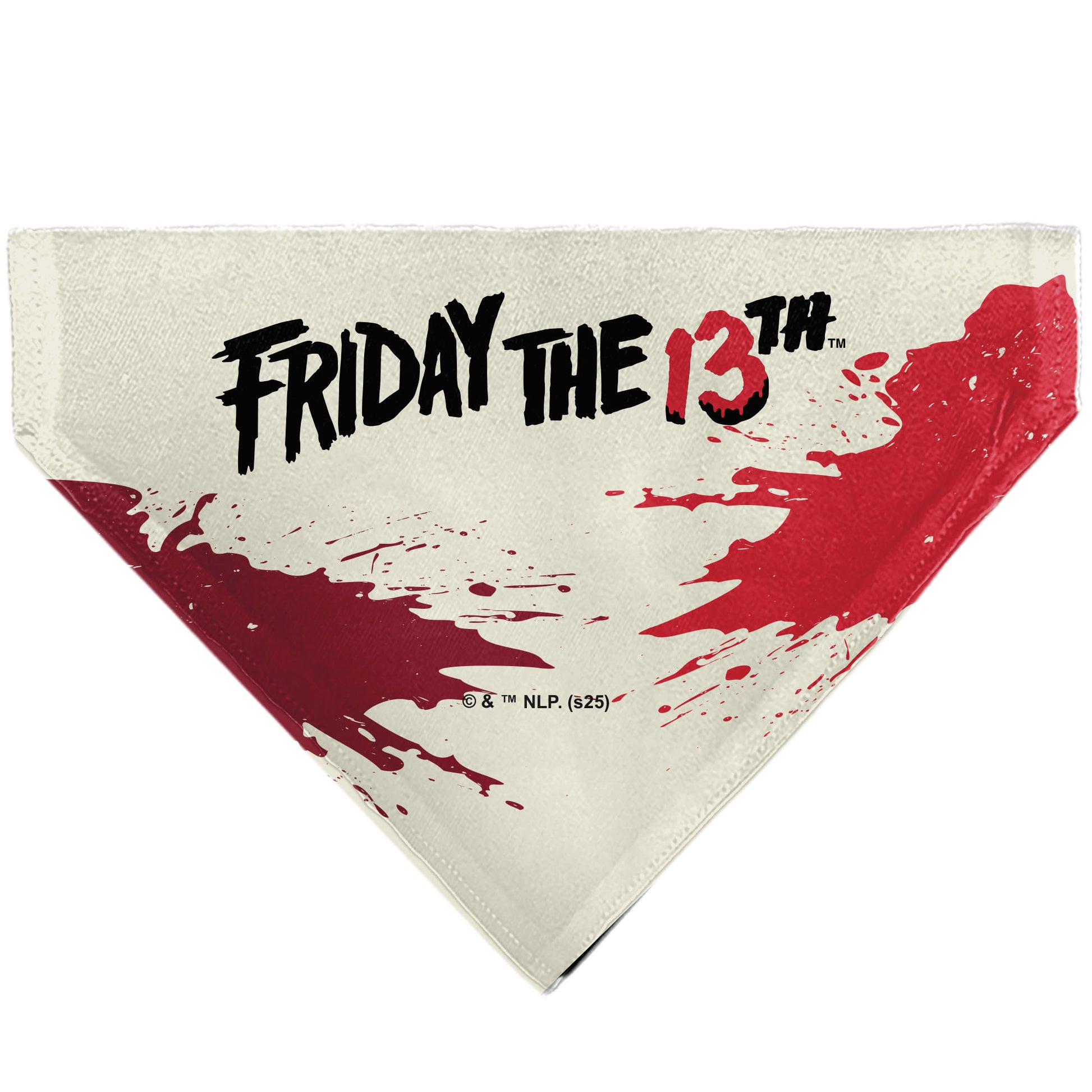 Pet Bandana - FRIDAY THE 13TH Hockey Mask Close-Up White/Black/Red Pet Bandanas Friday the 13th