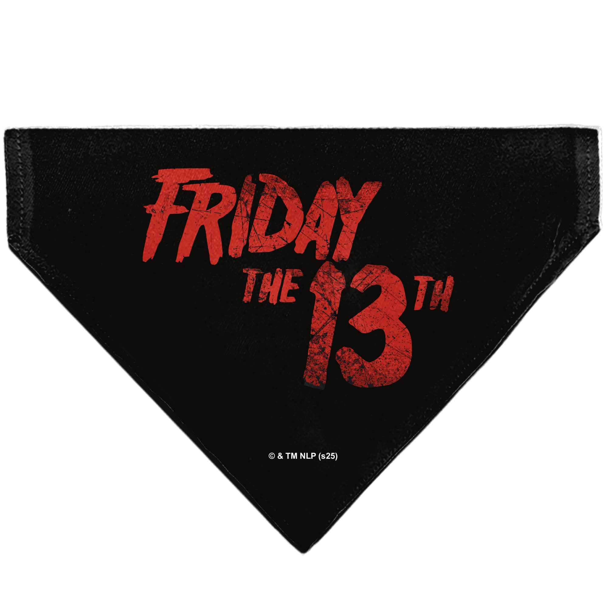 Pet Bandana - FRIDAY THE 13TH Jason Pose and Title Logo Black/Red Pet Bandanas Friday the 13th