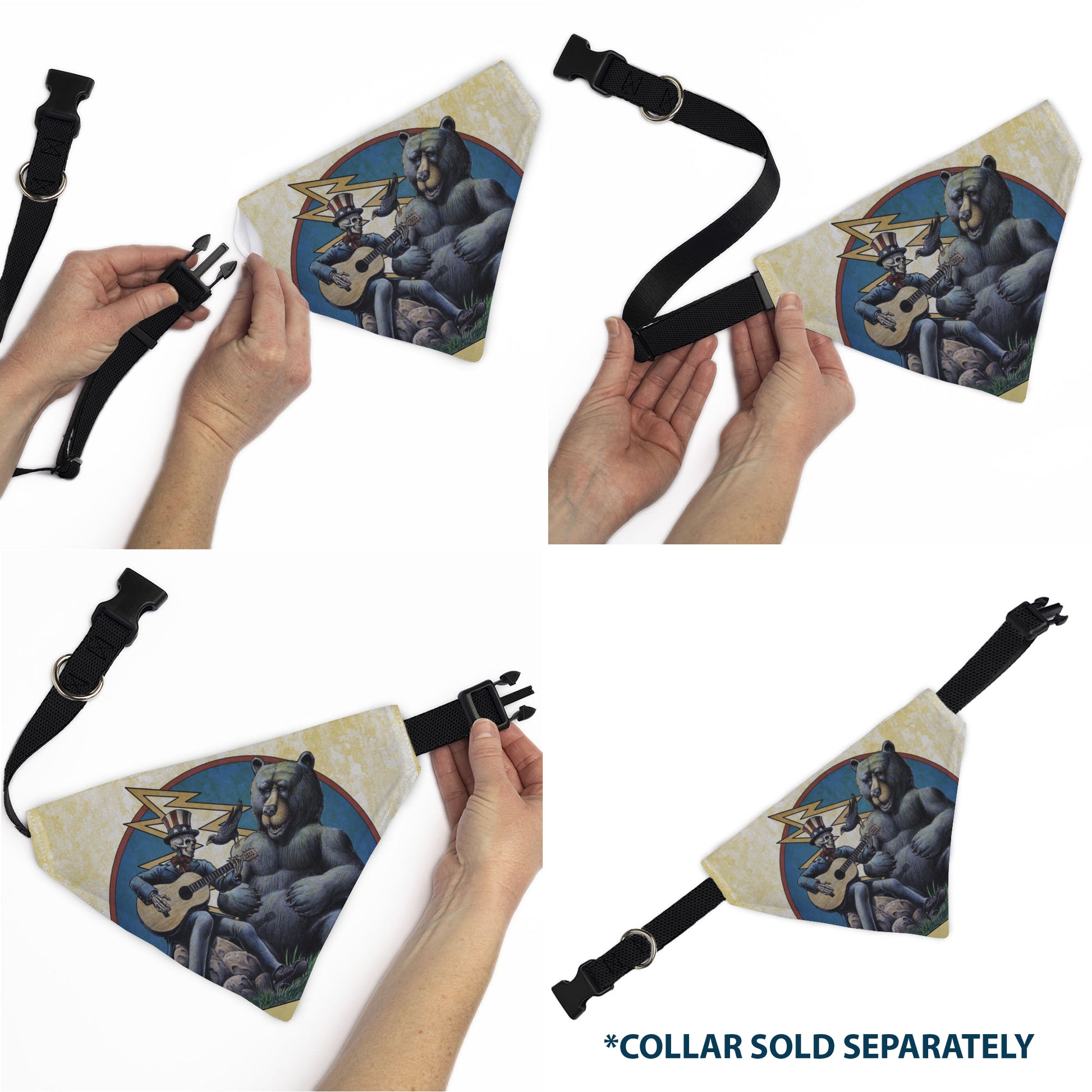 Pet Bandana - Grateful Dead Dave's Picks Volume Five Truman UCLA Cover Art Pet Bandanas Grateful Dead