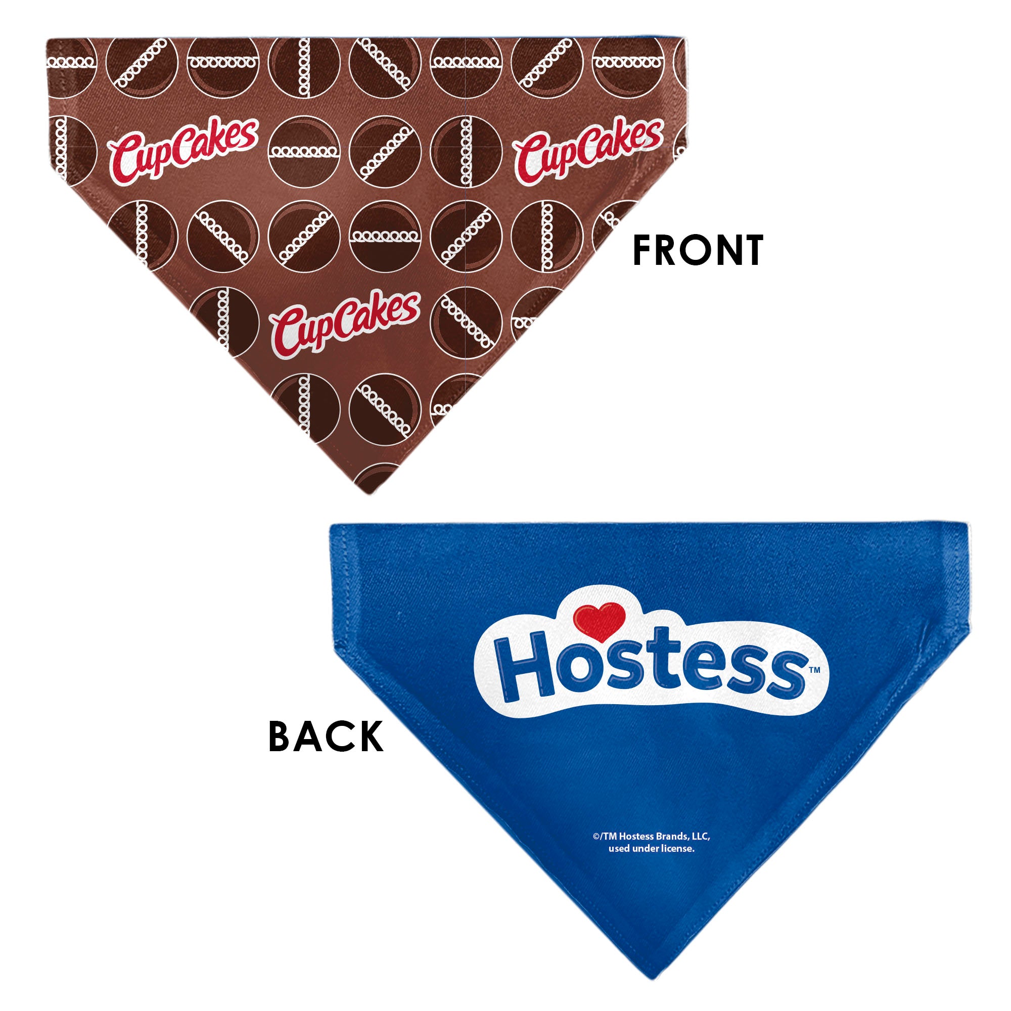 Pet Bandana - Hostess Cupcakes Turns and Logo Brown