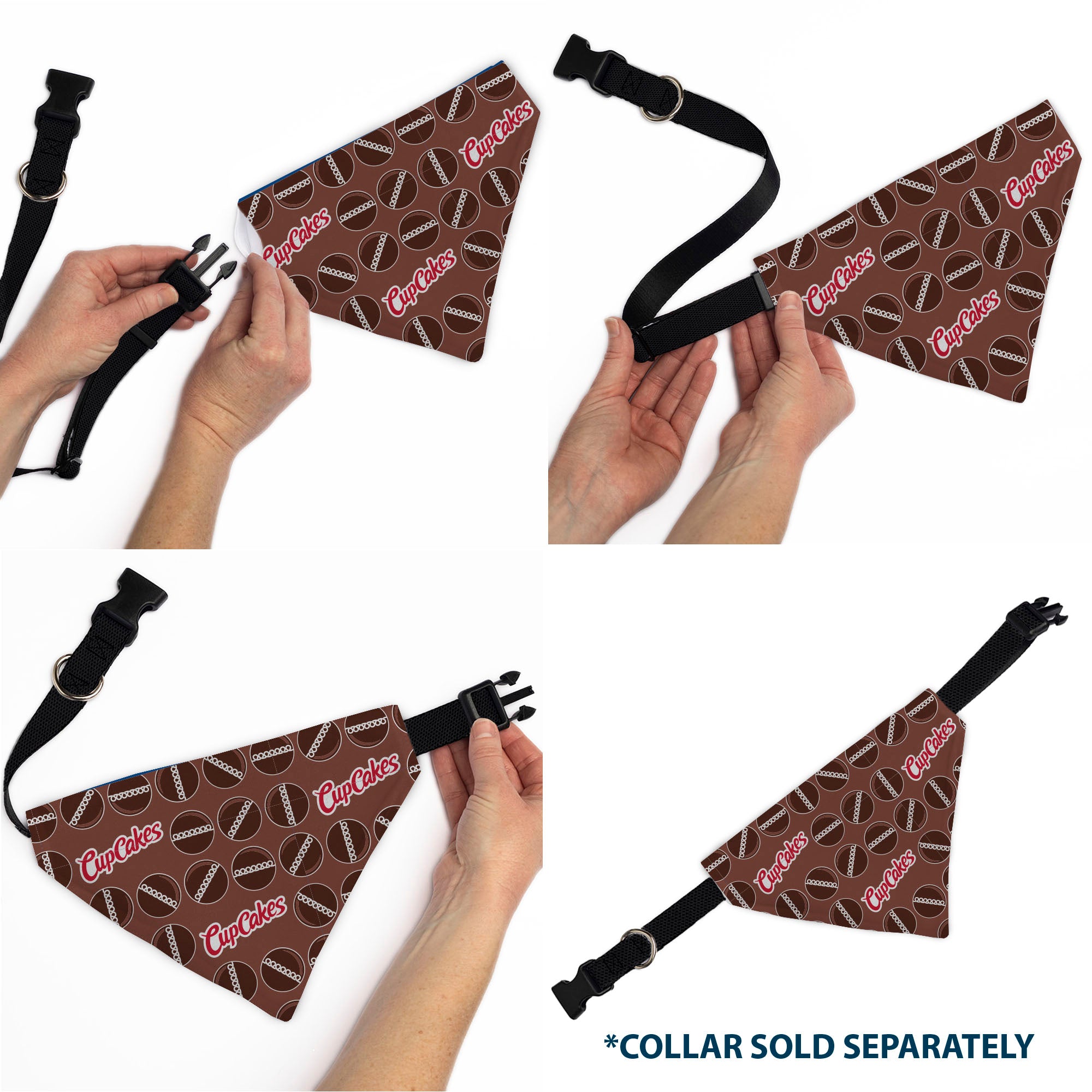 Pet Bandana - Hostess Cupcakes Turns and Logo Brown