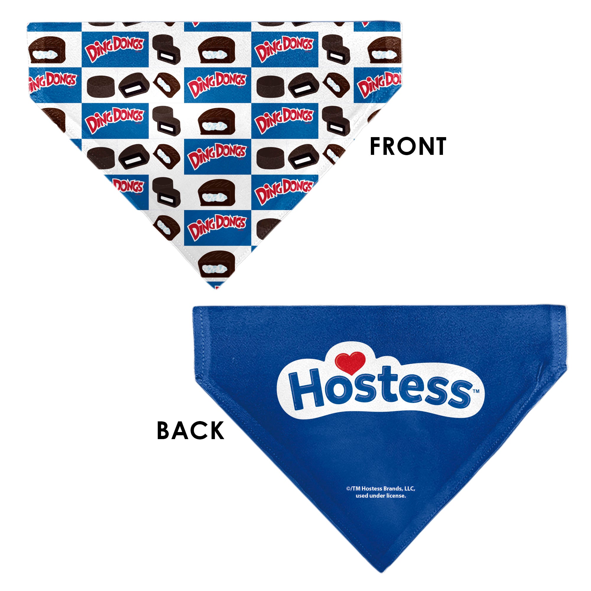 Pet Bandana - Hostess Ding Dongs and Logo Blue