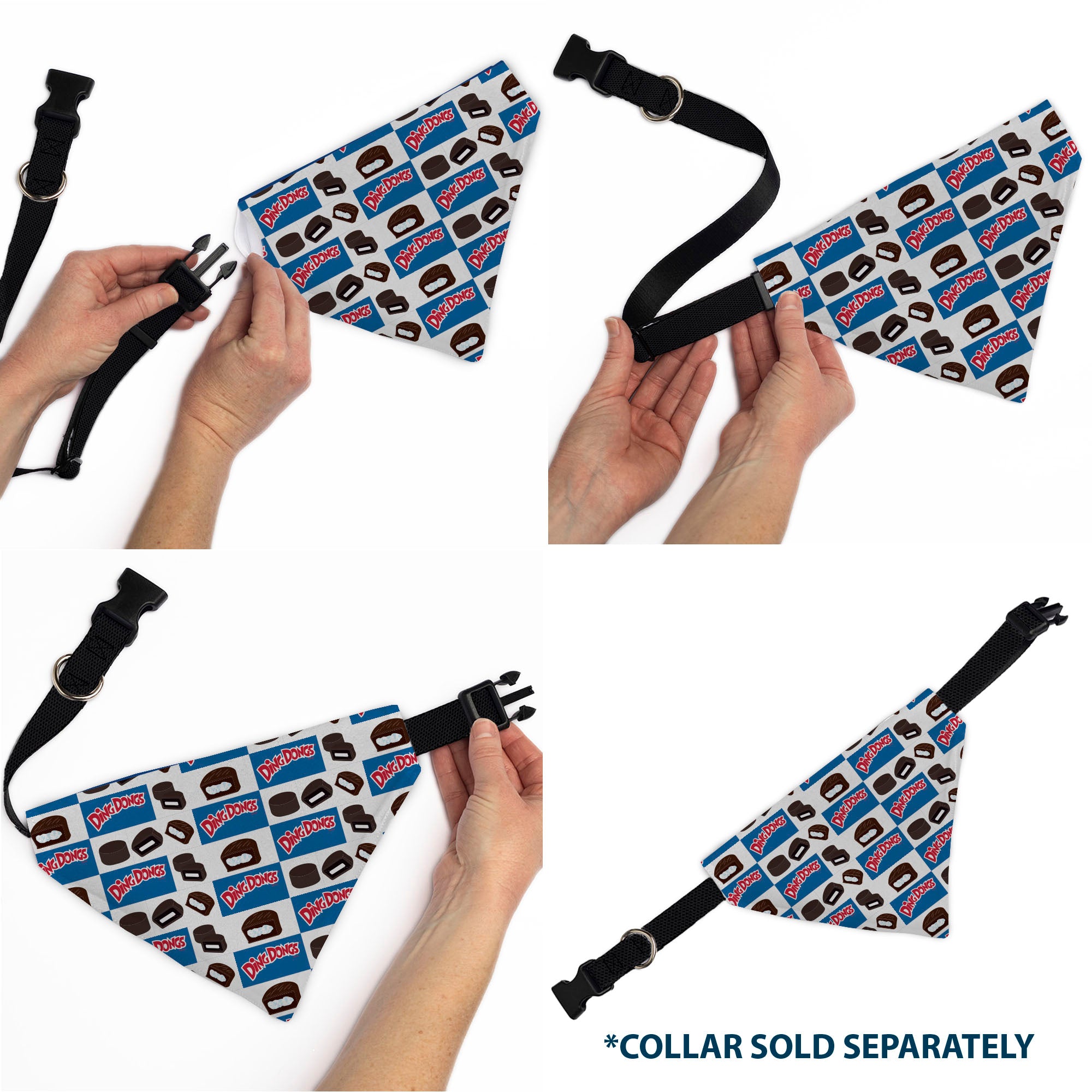 Pet Bandana - Hostess Ding Dongs and Logo Blue