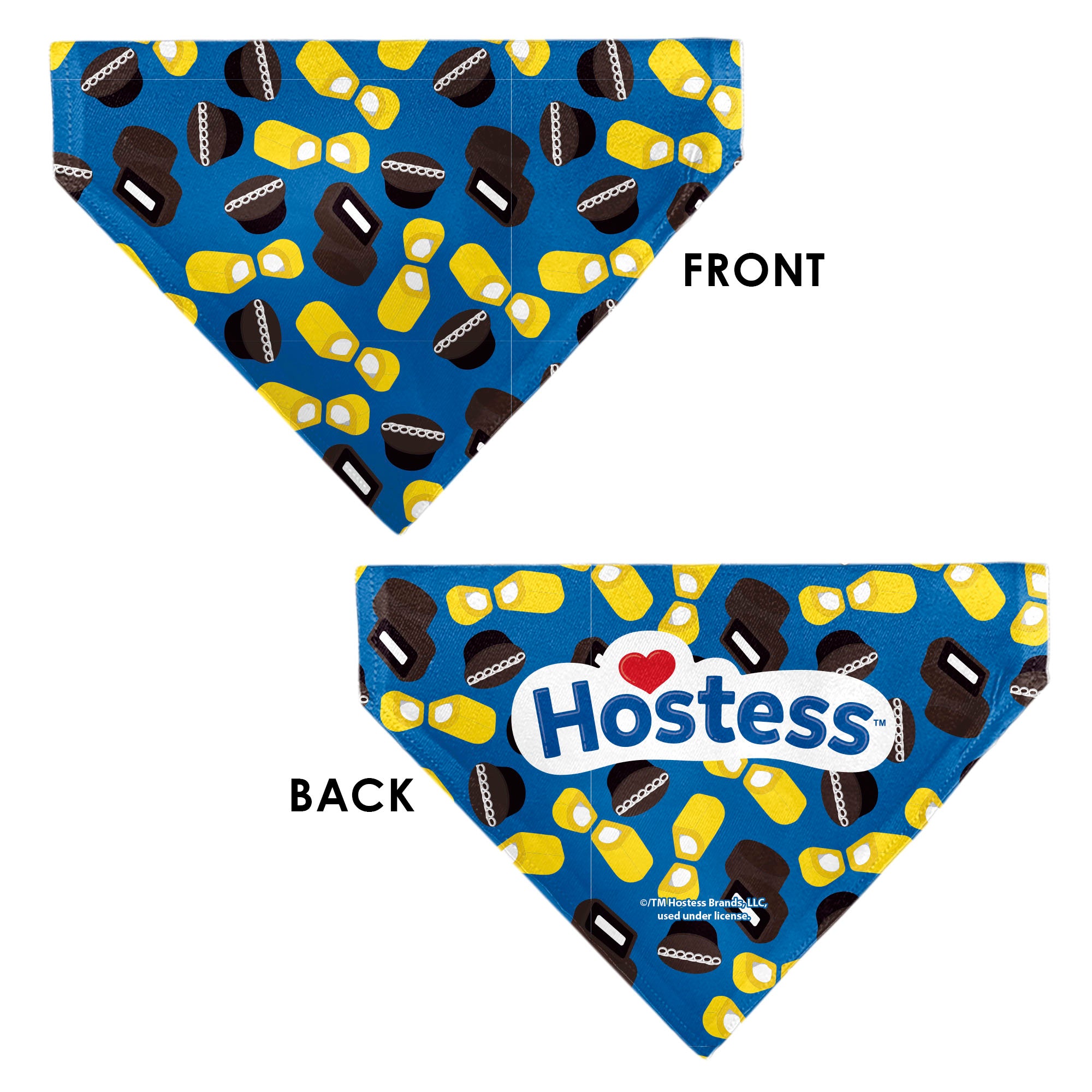 Pet Bandana - Hostess Cupcakes Ding Dongs Twinkies and Logo Light Blue
