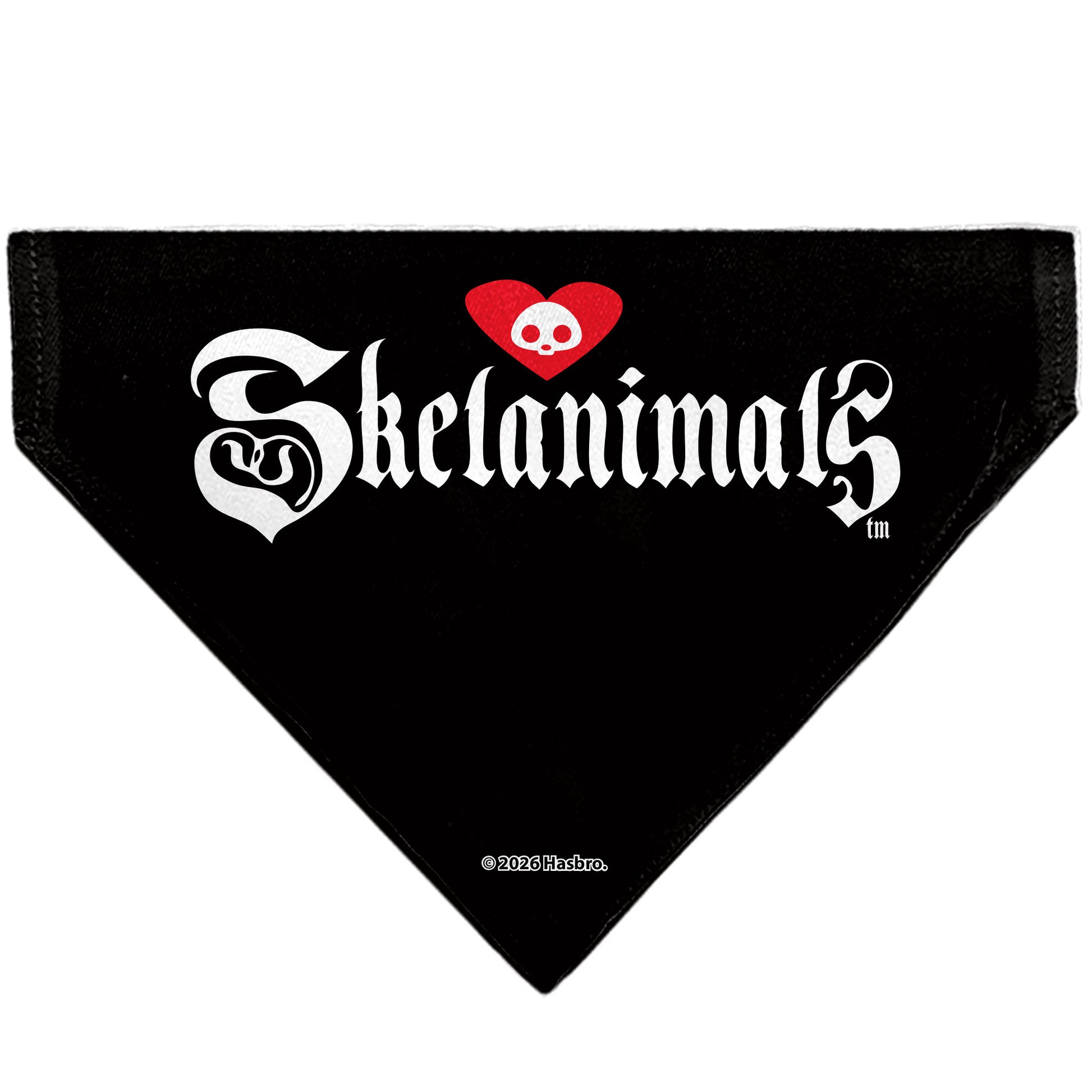 Pet Bandana - Skelanimals Diego Pose and Title Logo White/Black Pet Bandanas Skelanimals