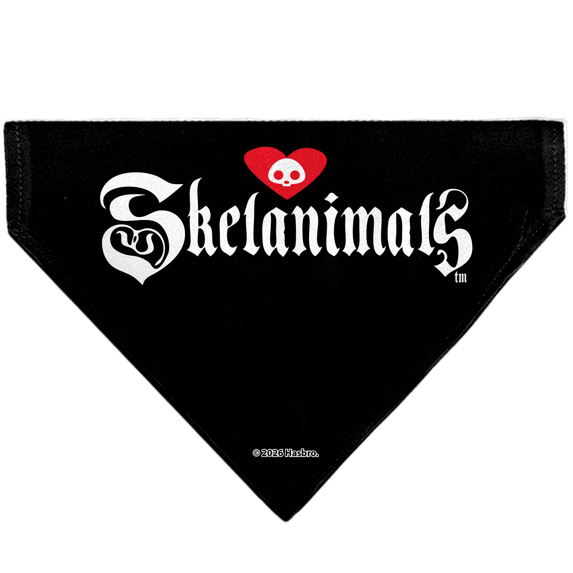 Pet Bandana - Skelanimals Diego Pose and Title Logo White/Black Pet Bandanas Skelanimals