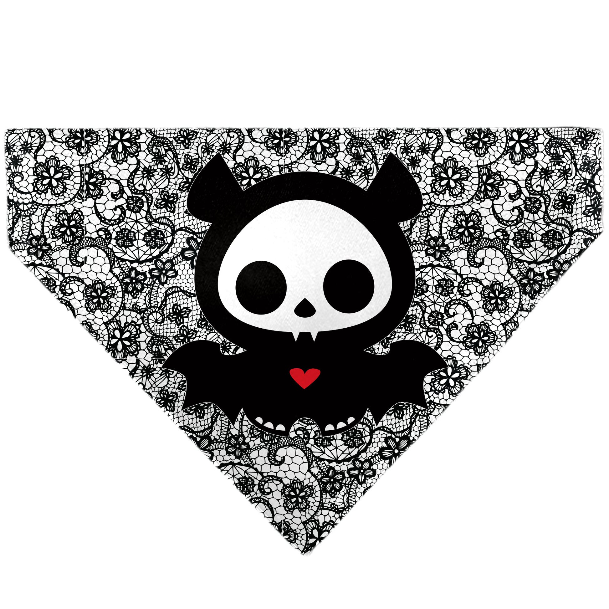 Pet Bandana - Skelanimals Diego Pose and Title Logo White/Black Pet Bandanas Skelanimals