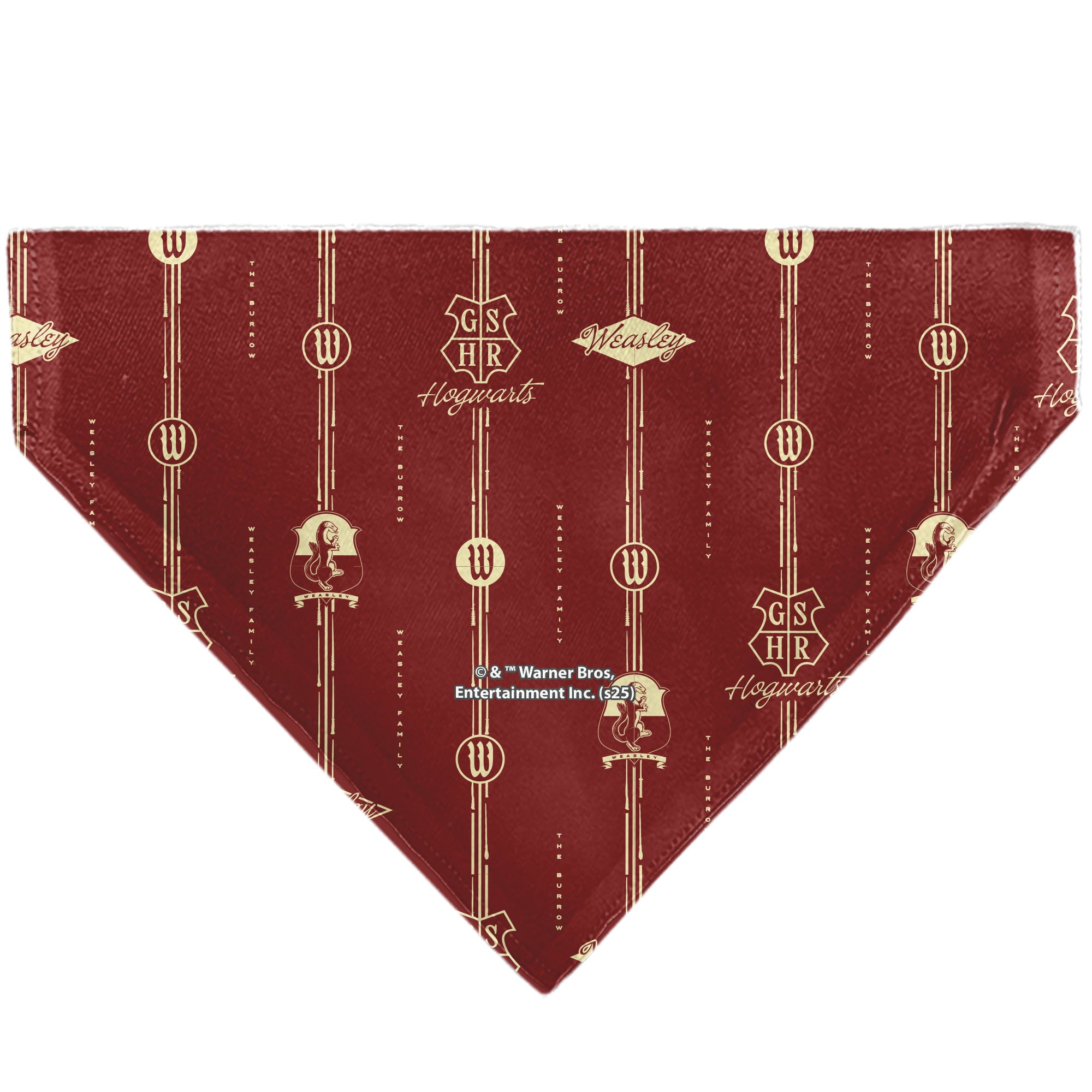 Pet Bandana - HOGWARTS WEASLEY Monogram Icons Red/White