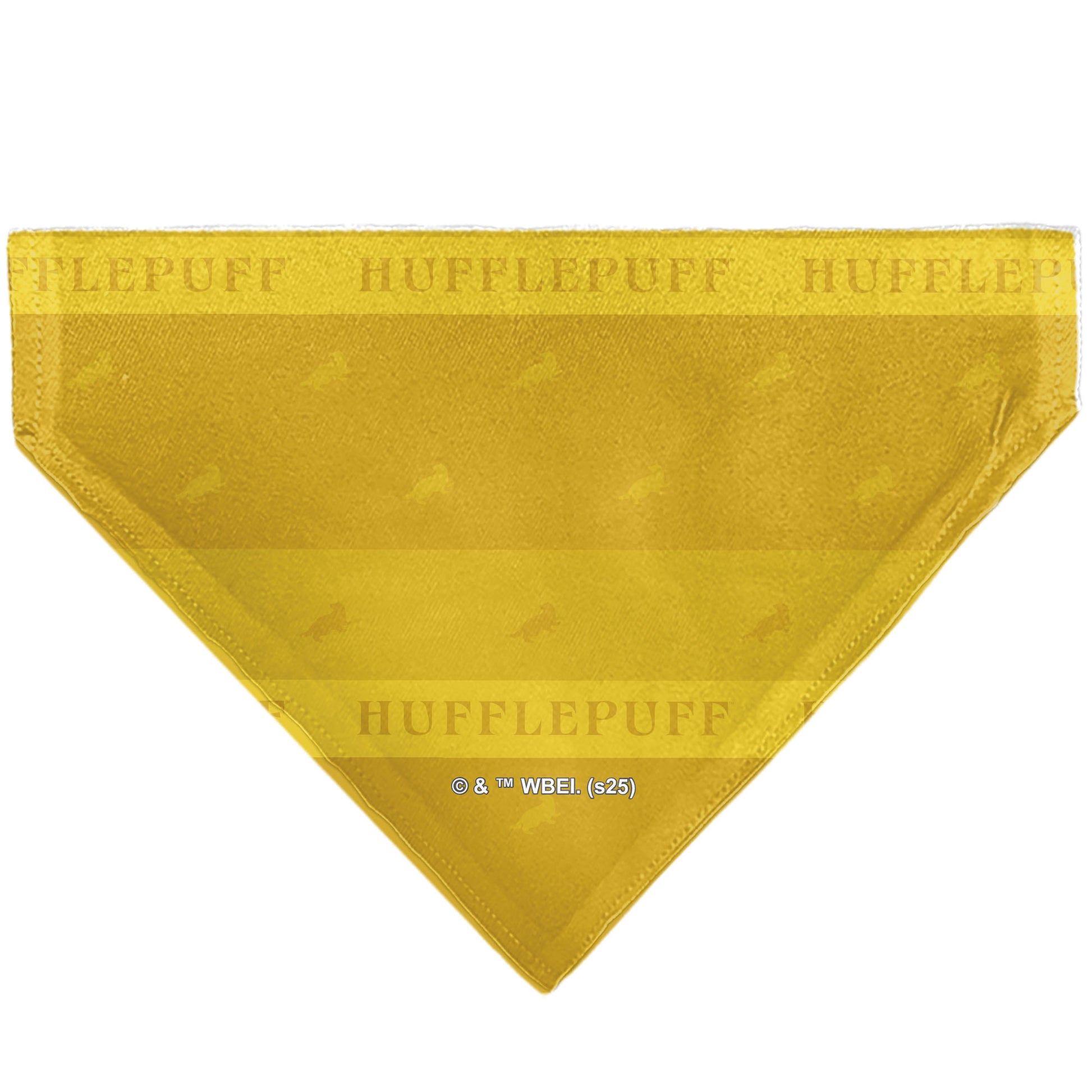 Pet Bandana - Harry Potter HUFFLEPUFF Traits Banner and Icons Yellows/Blue Pet Bandanas Harry Potter
