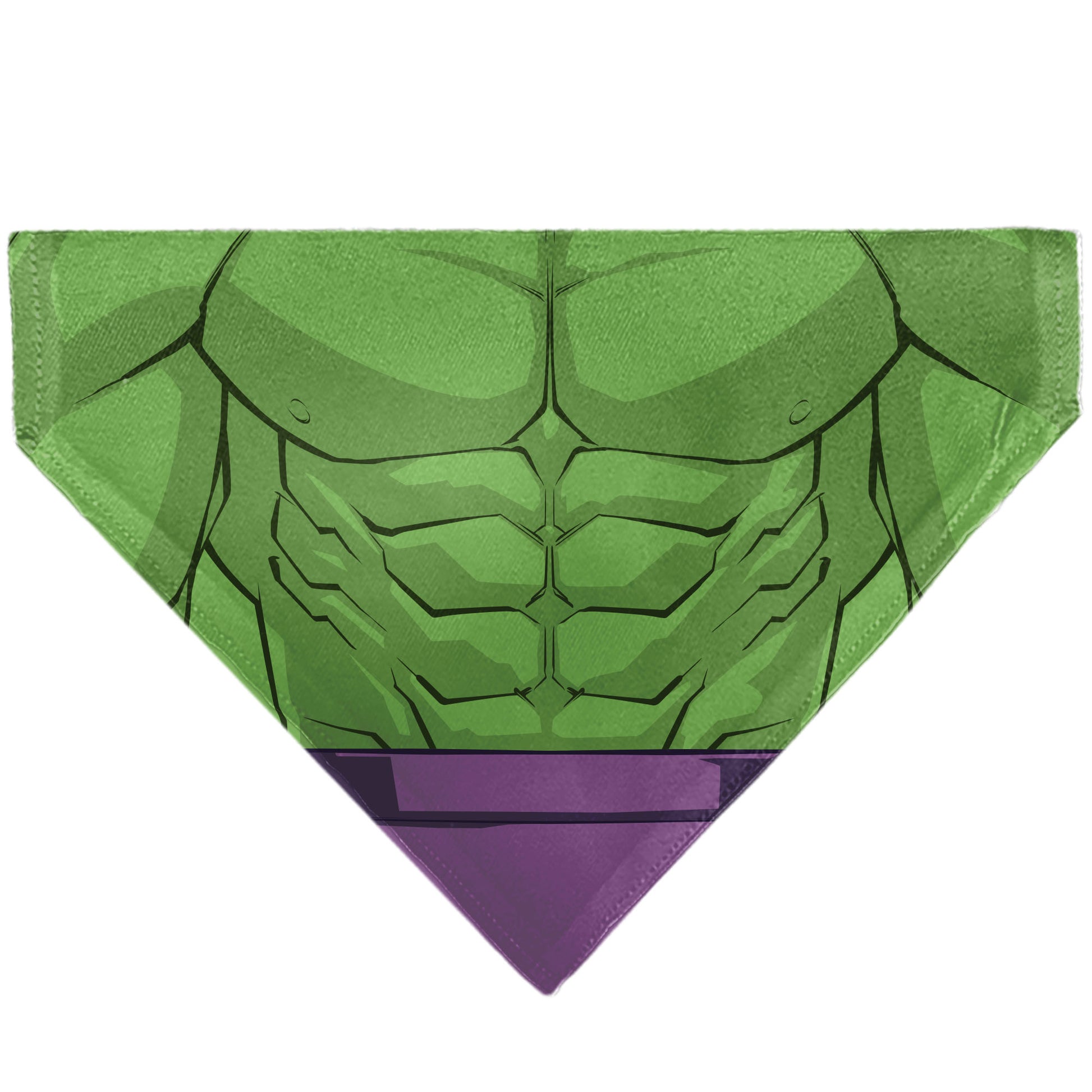 Pet Bandana - Hulk Chest Detail Green/Purple Pet Bandanas Marvel Comics