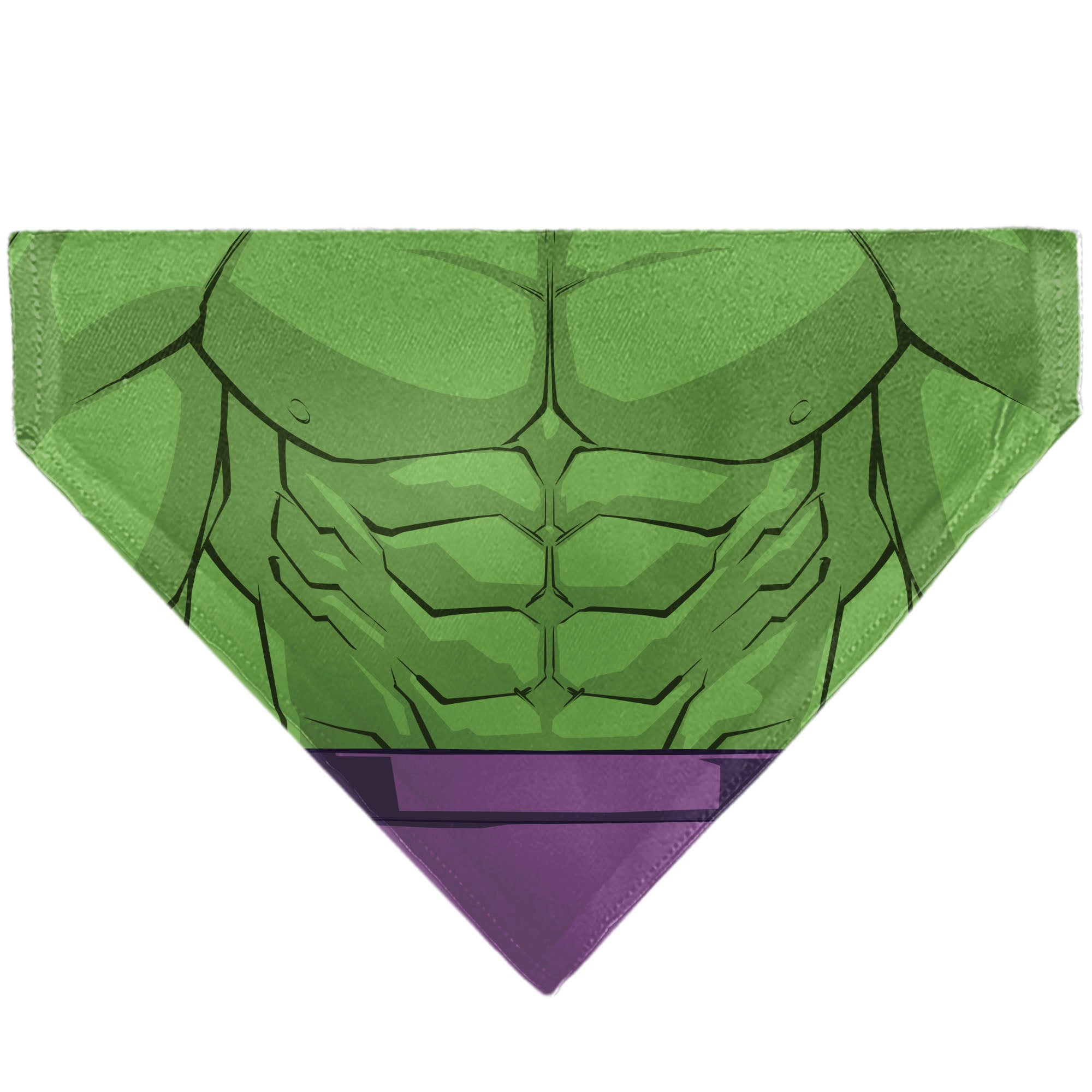 Pet Bandana - Hulk Chest Detail Green/Purple Pet Bandanas Marvel Comics