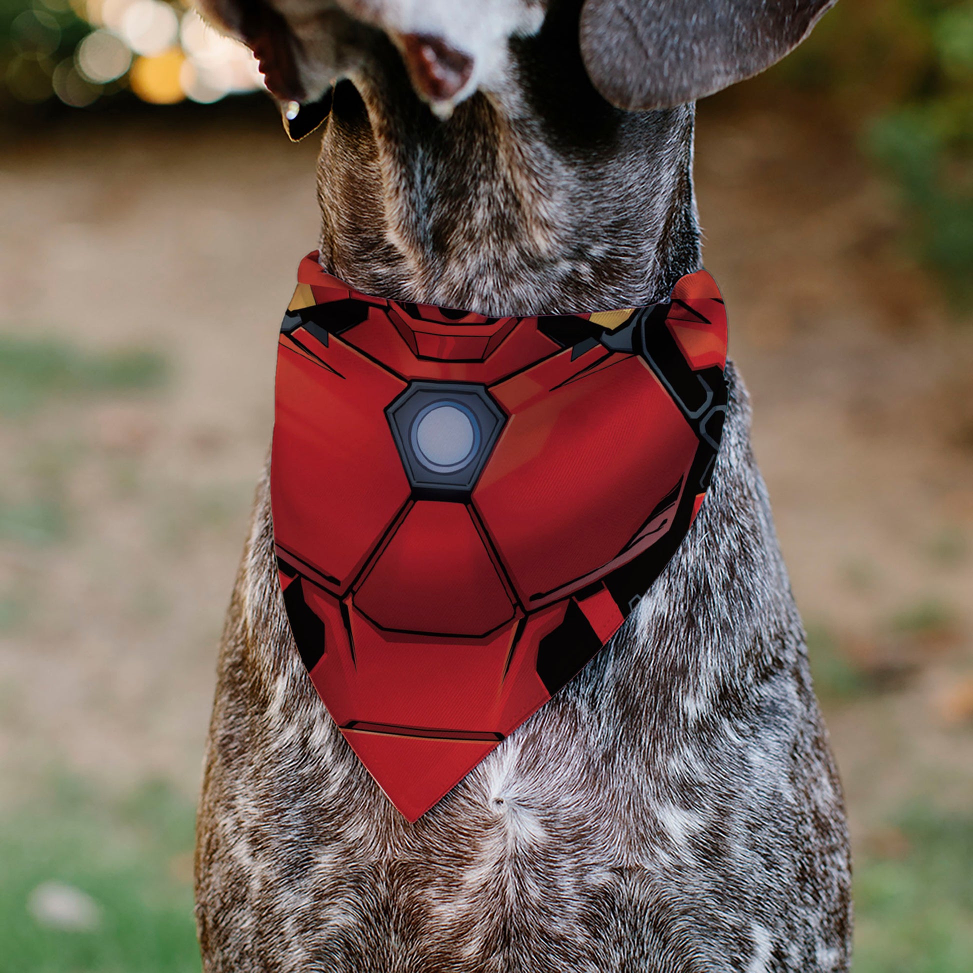 Pet Bandana - Iron Man Suit Chest Detail Red/Black Pet Bandanas Marvel Comics