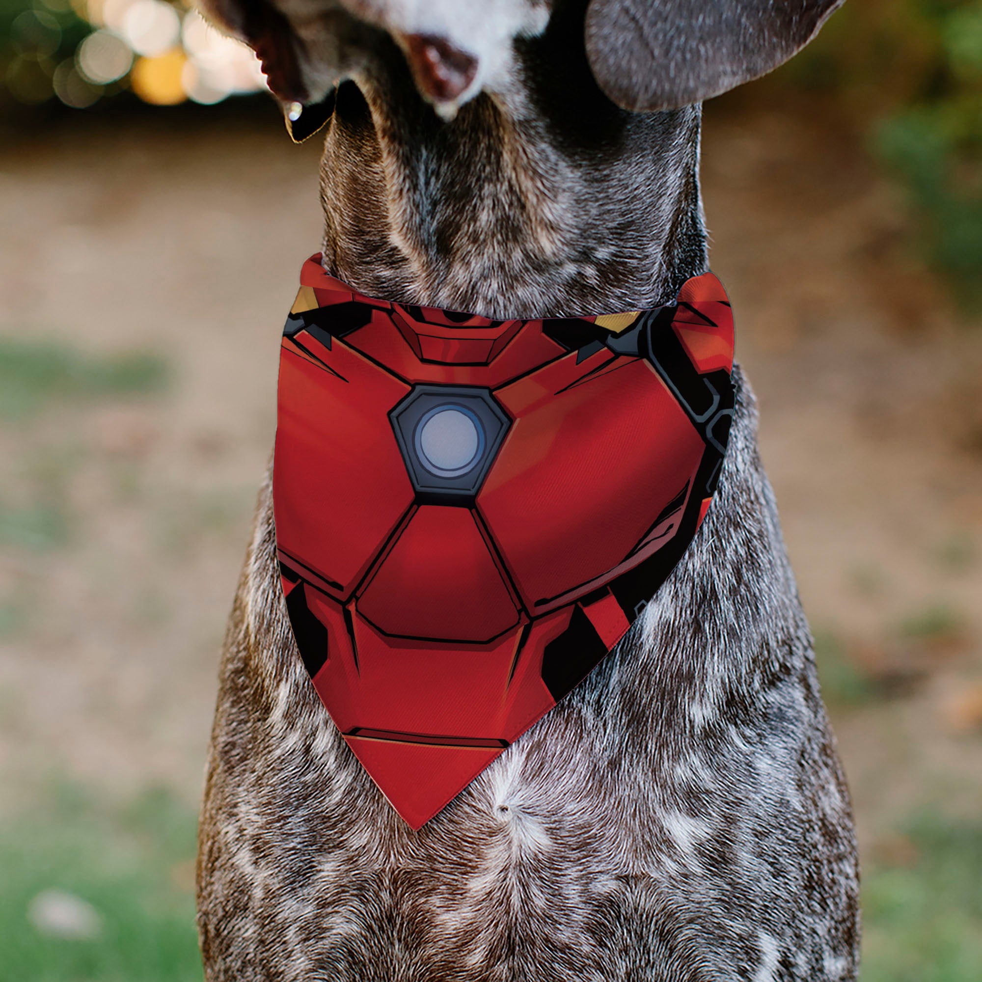 Pet Bandana - Iron Man Suit Chest Detail Red/Black Pet Bandanas Marvel Comics