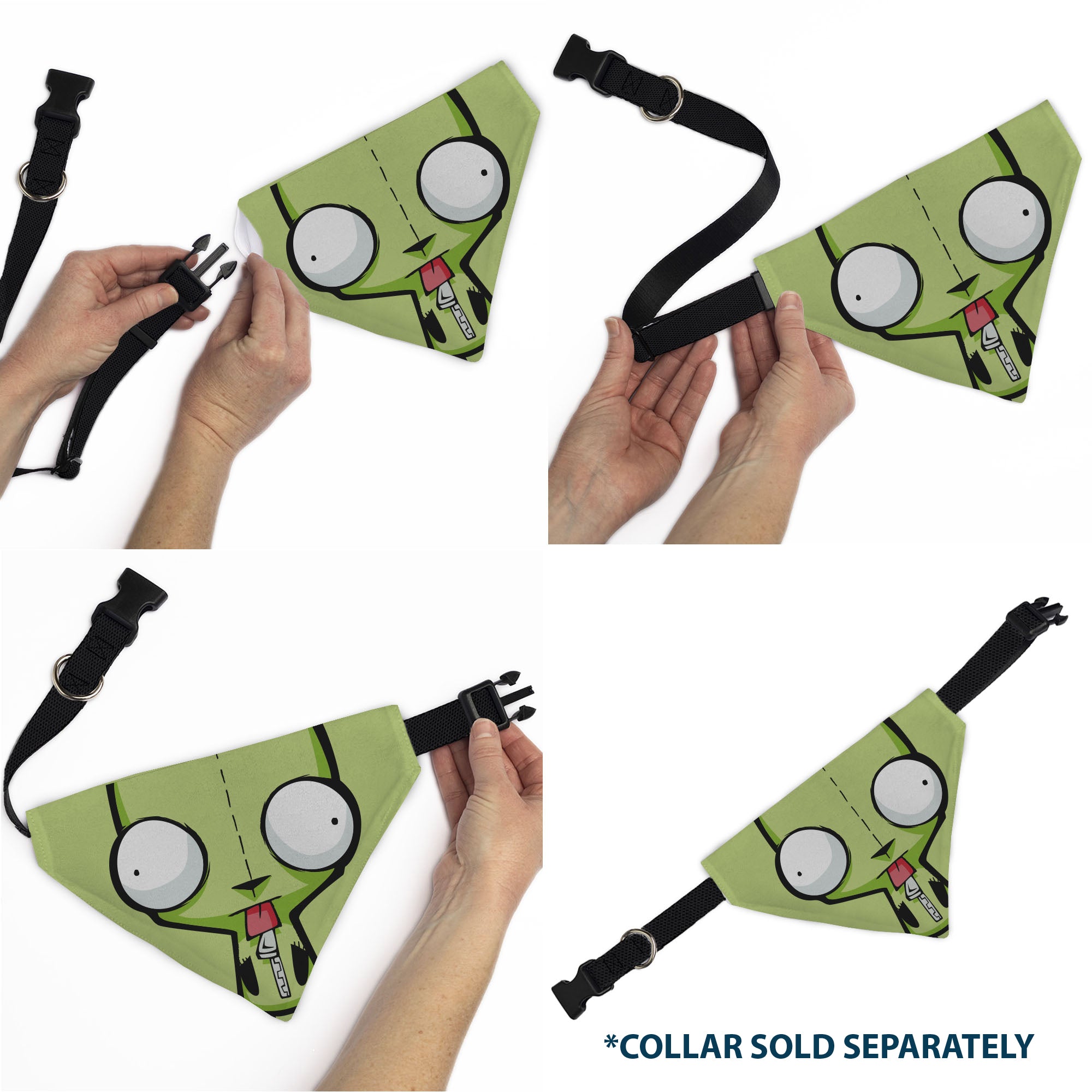Pet Bandana - Invader Zim GIR Full Body Pose Close-Up Greens Pet Bandanas Invader Zim