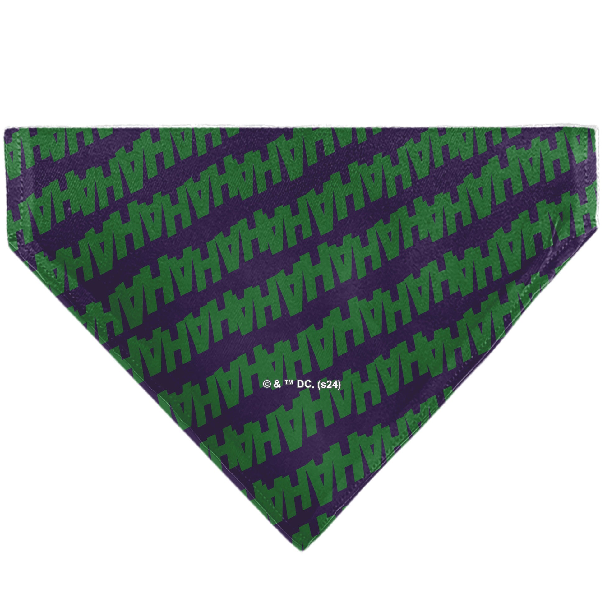 Pet Bandana - The Joker Laugh HAHAHA Text Purple/Green Pet Bandanas DC Comics