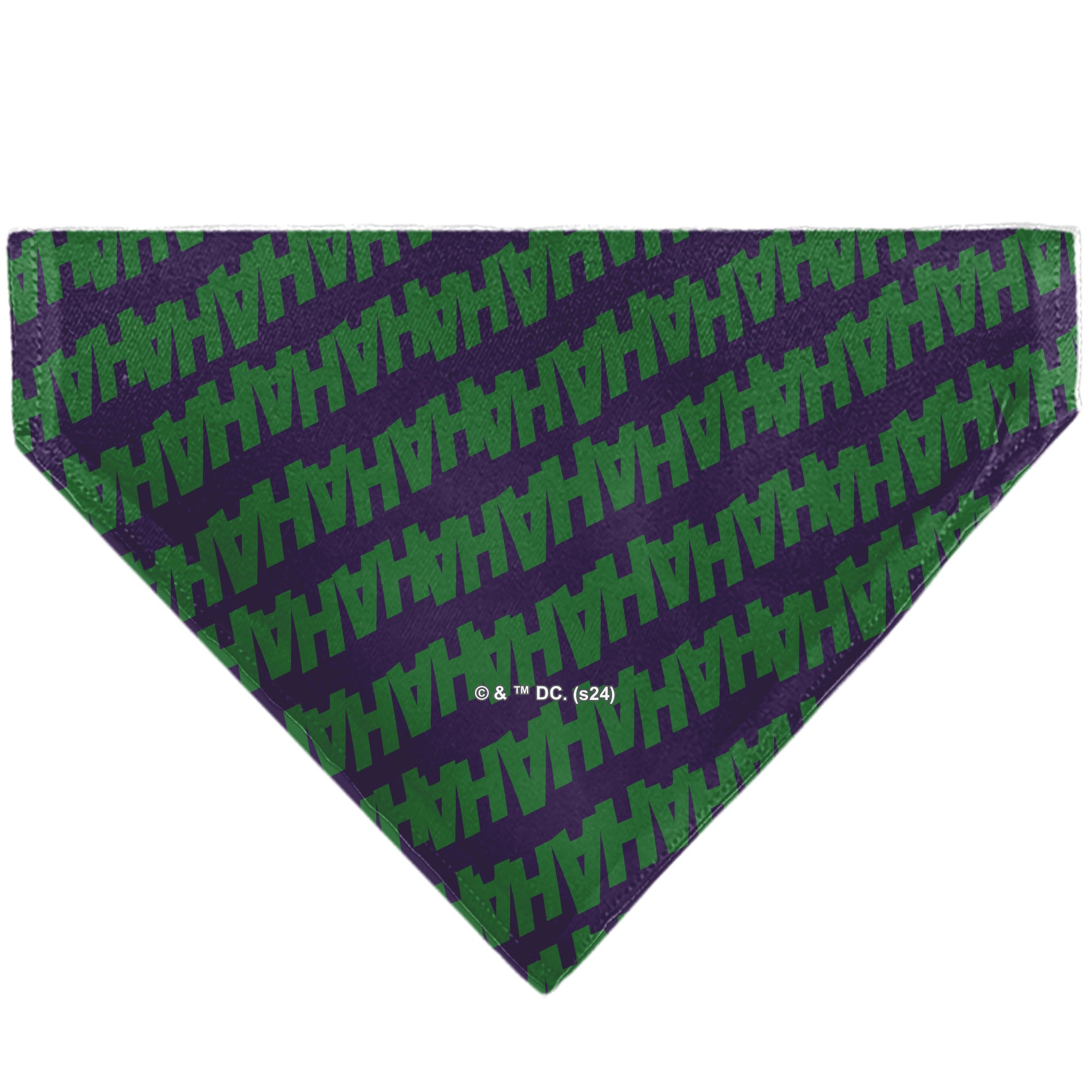 Pet Bandana - The Joker Laugh HAHAHA Text Purple/Green Pet Bandanas DC Comics