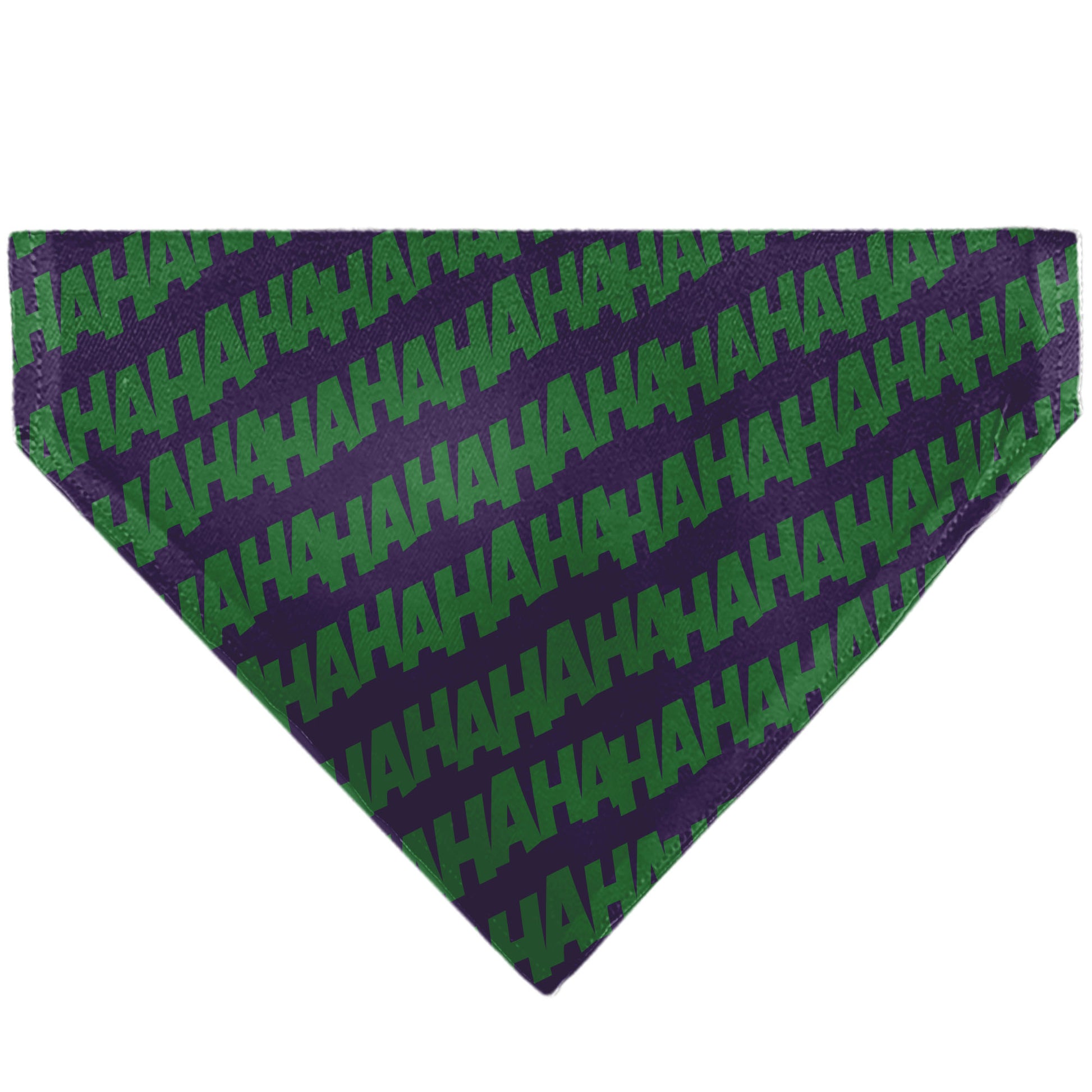 Pet Bandana - The Joker Laugh HAHAHA Text Purple/Green Pet Bandanas DC Comics