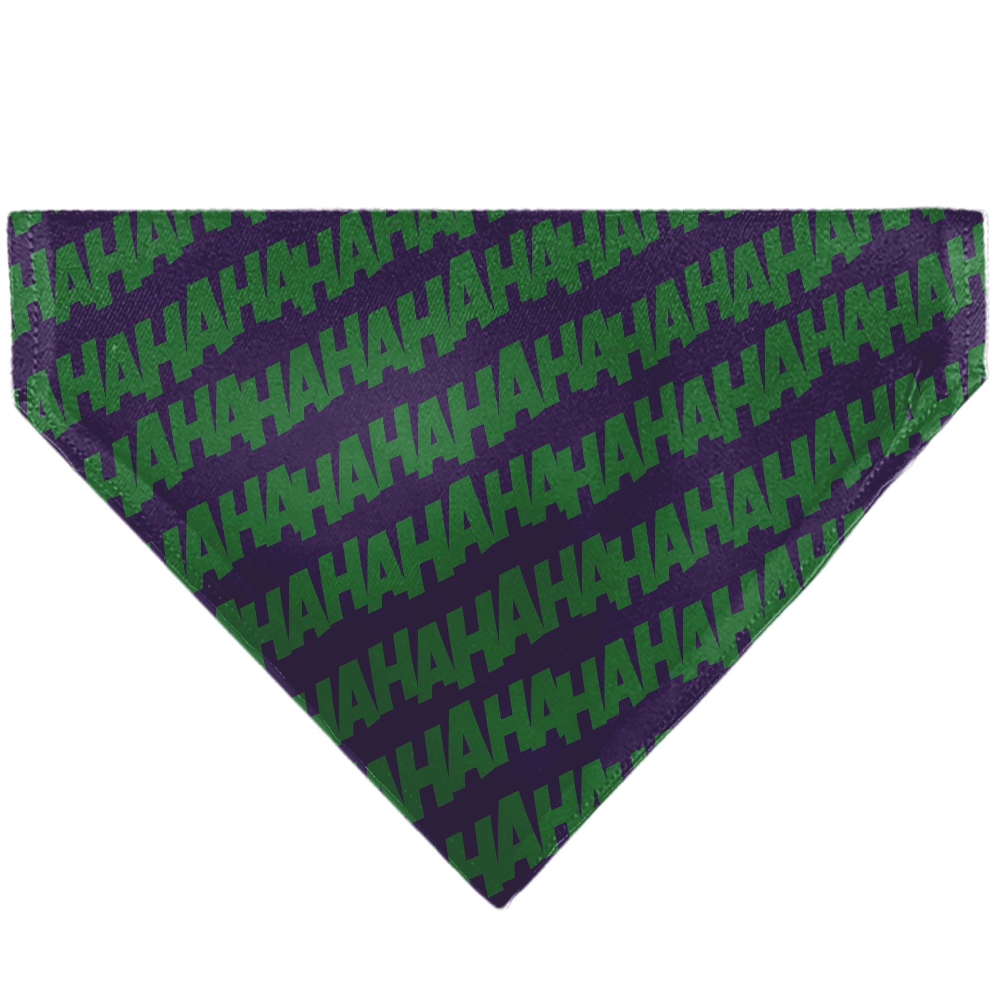 Pet Bandana - The Joker Laugh HAHAHA Text Purple/Green Pet Bandanas DC Comics