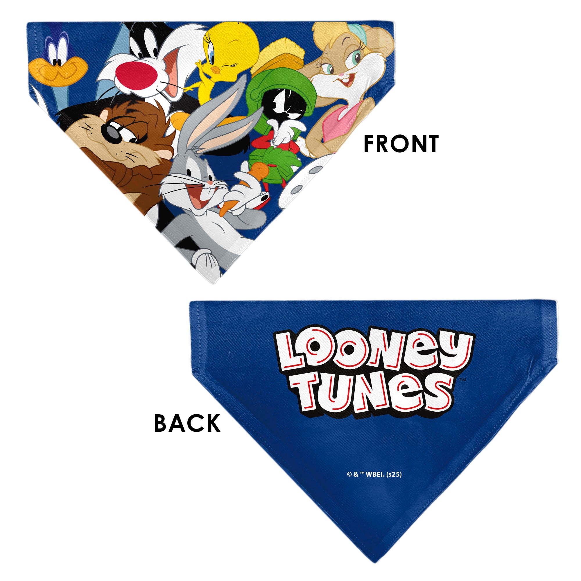 Pet Bandana - LOONEY TUNES Seven Character Stack Pose Blue