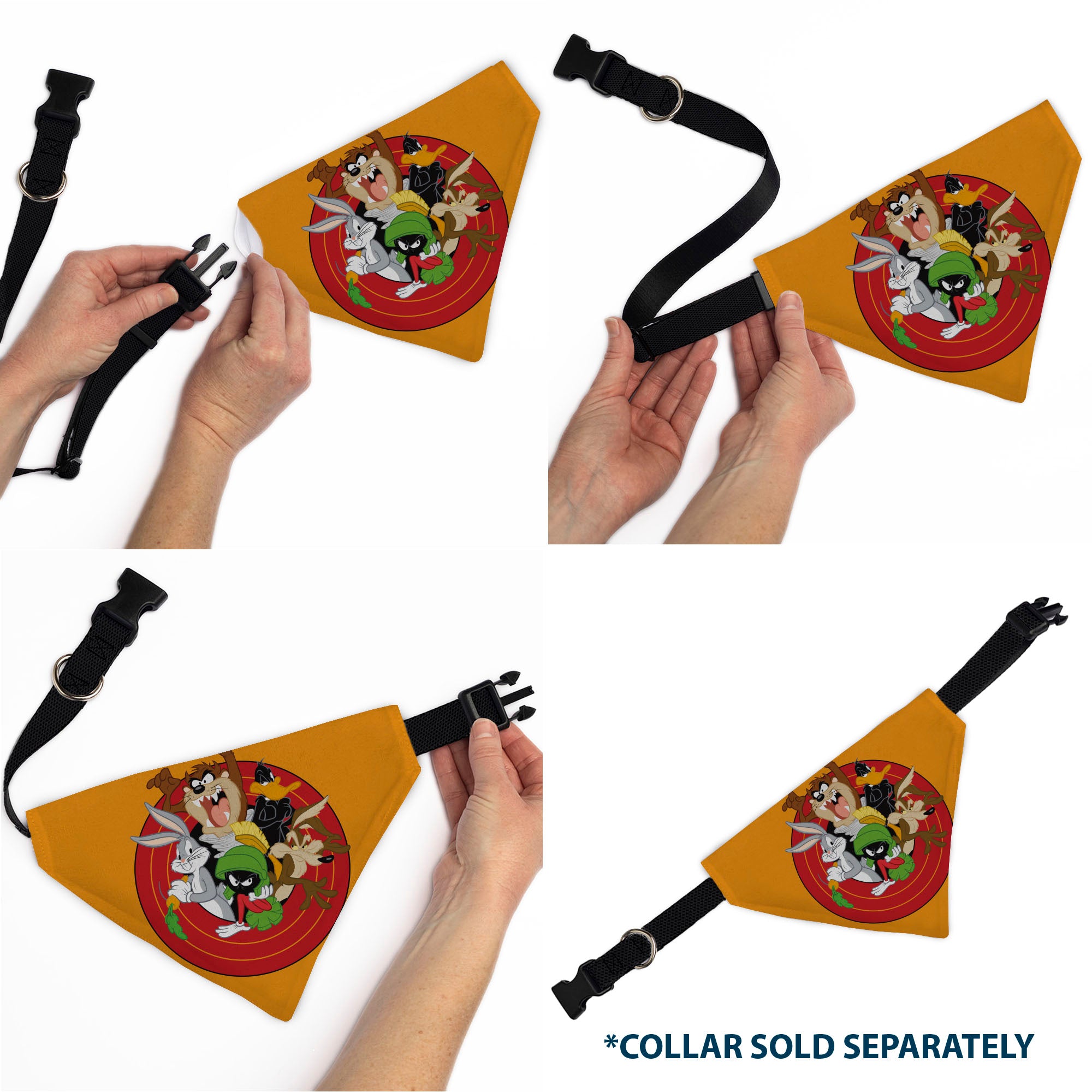 Pet Bandana - LOONEY TUNES Five Character Target Pose Orange