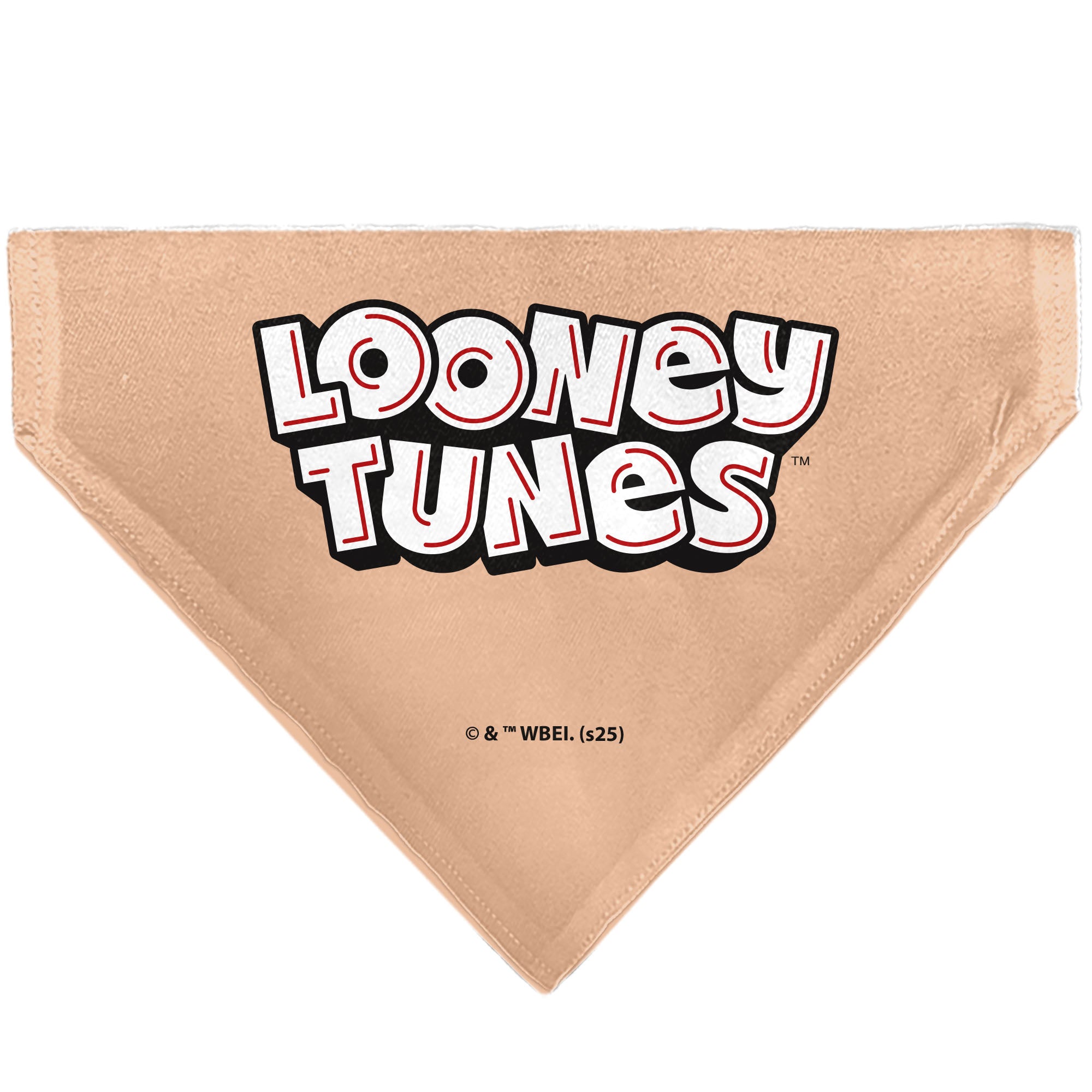 Pet Bandana - LOONEY TUNES Porky Pig Face Close-Up Peach