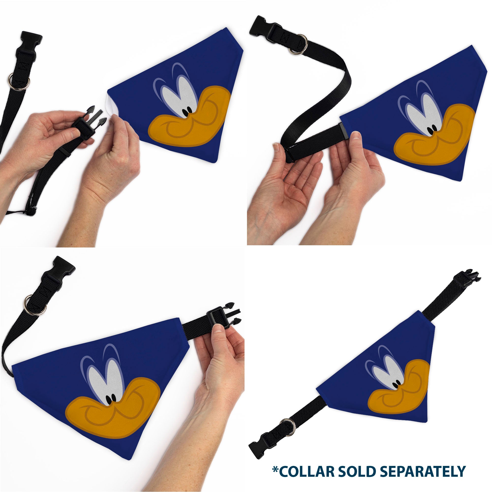 Pet Bandana - LOONEY TUNES Road Runner Face Close-Up Blue