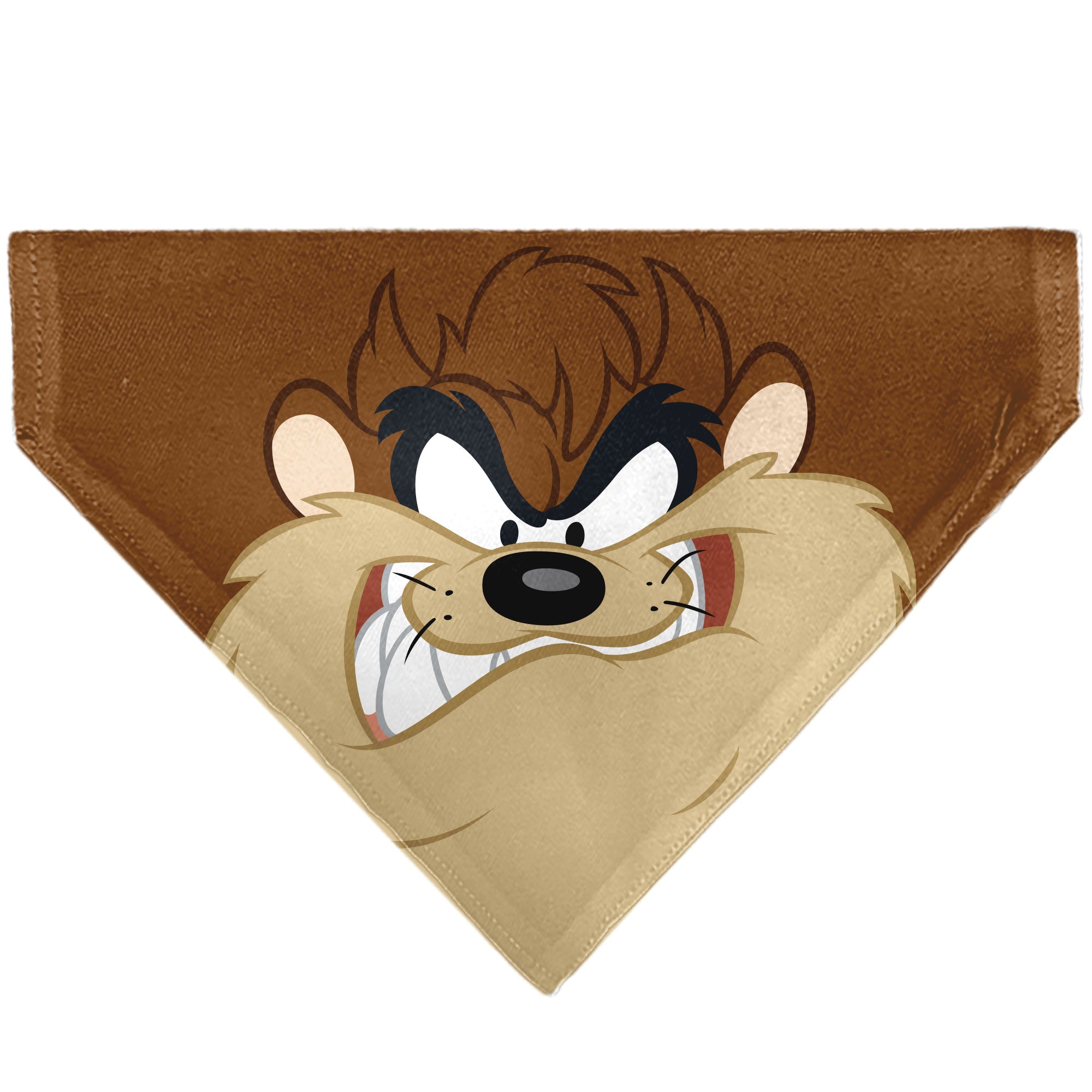 Pet Bandana - LOONEY TUNES Taz Tasmanian Devil Face Close-Up Brown