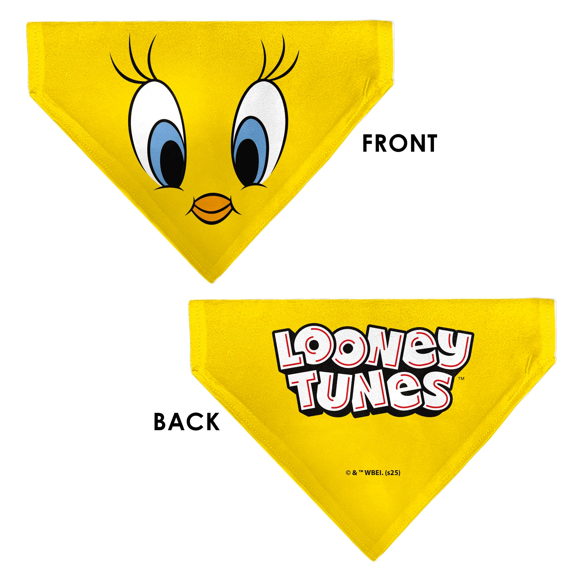 Pet Bandana - LOONEY TUNES Tweety Bird Face Close-Up Yellow