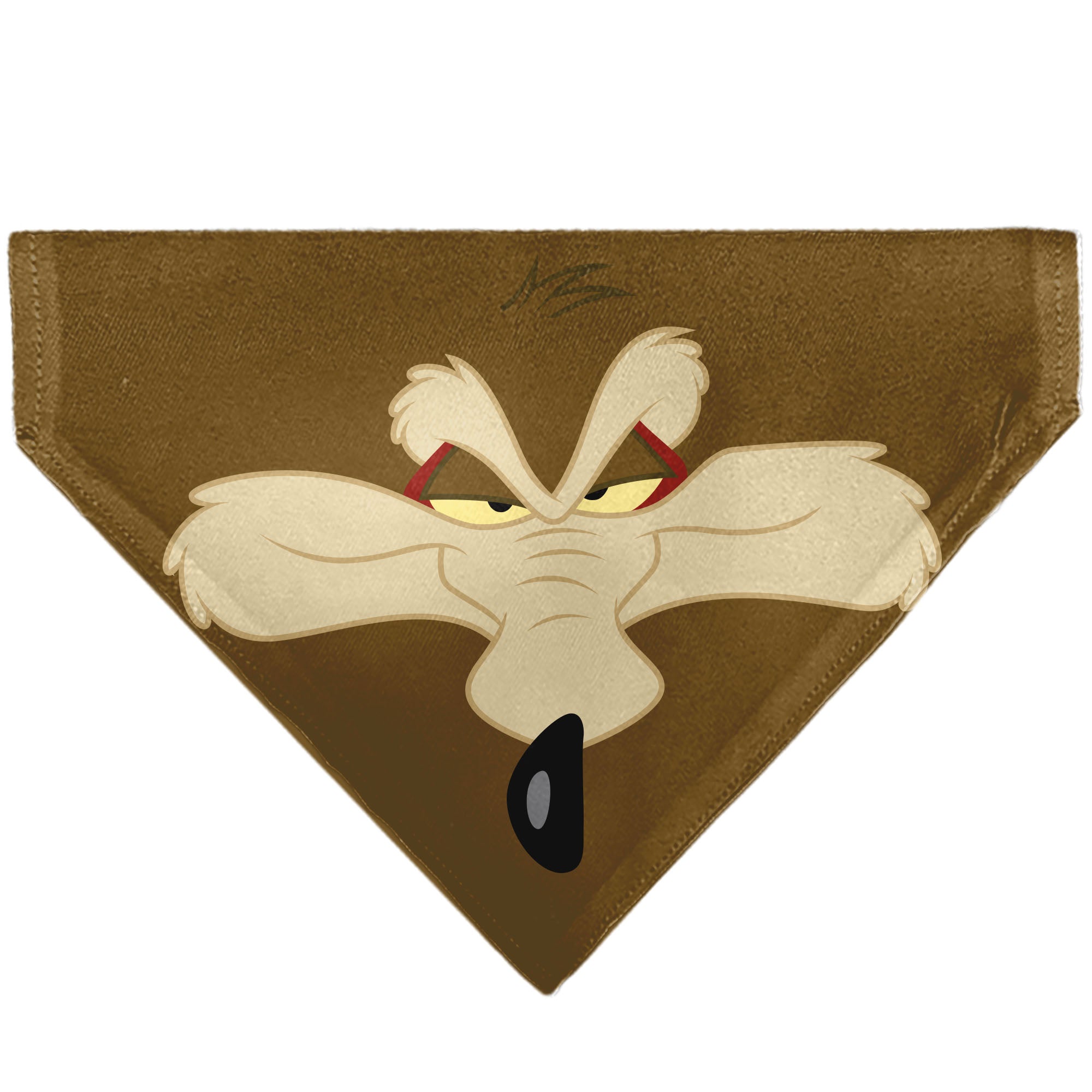 Pet Bandana - LOONEY TUNES Wile E. Coyote Face Close-Up Brown
