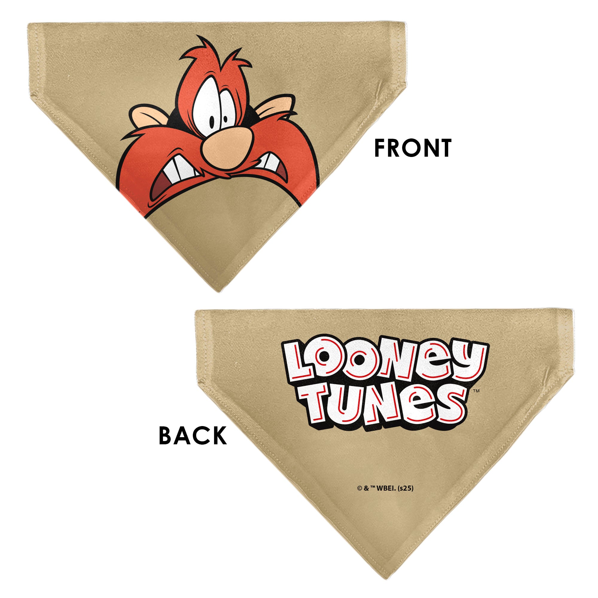 Pet Bandana - LOONEY TUNES Yosemite Sam Face Close-Up Tan