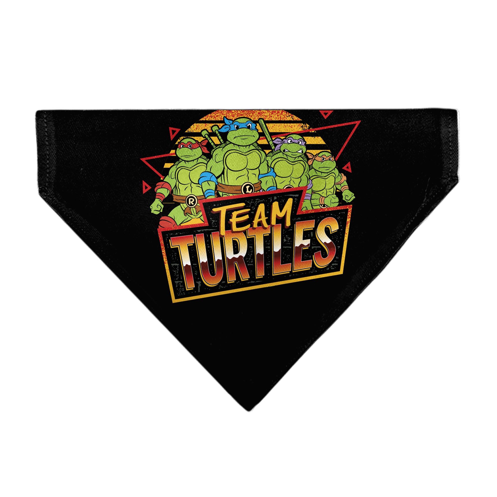 Pet Bandana - Teenage Mutant Ninja Turtles TEAM TURTLES Group Pose Black/Red Pet Bandanas Teenage Mutant Ninja Turtles