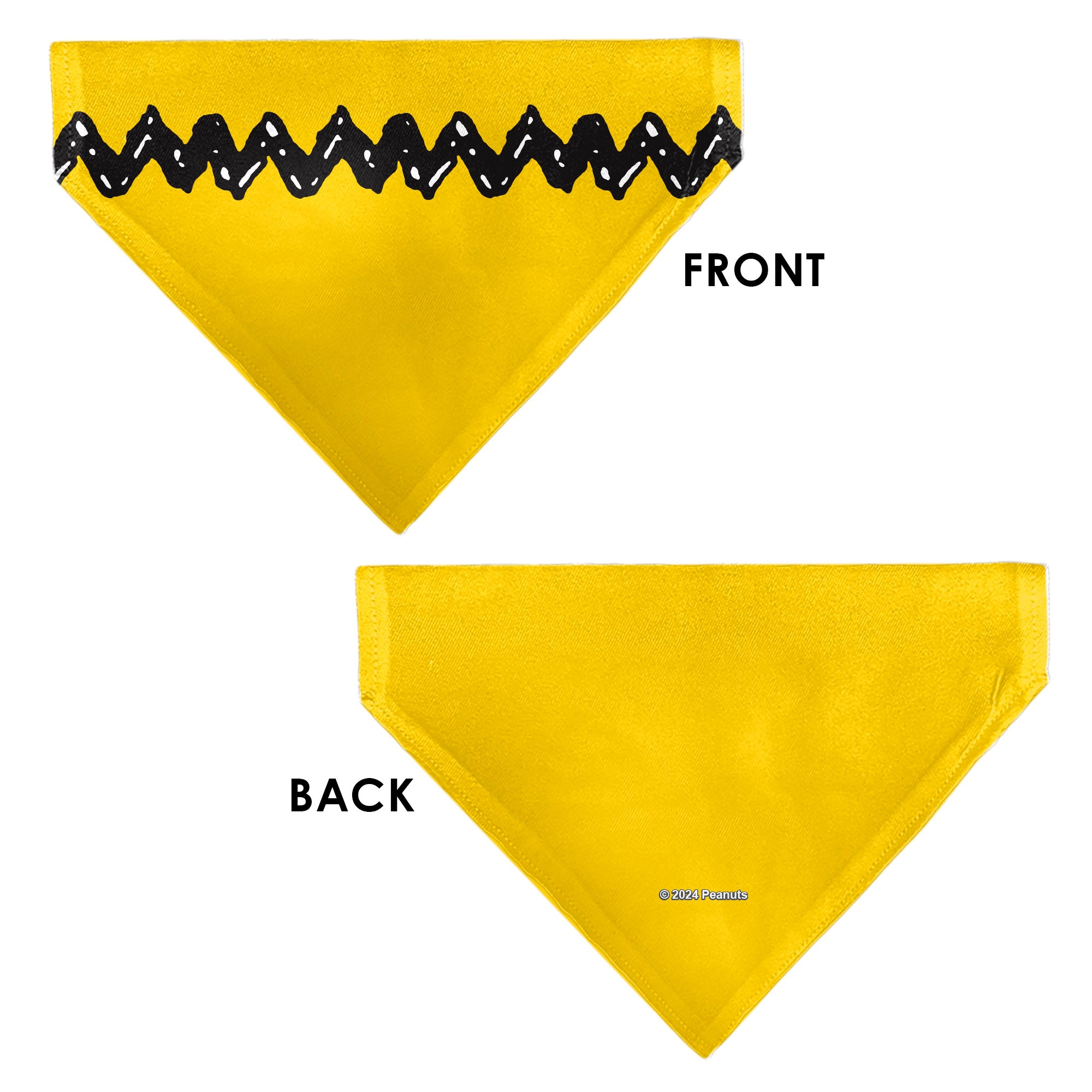 Pet Bandana - Peanuts Charlie Brown Zig Zag Stripe Yellow/Black Pet Bandanas Peanuts