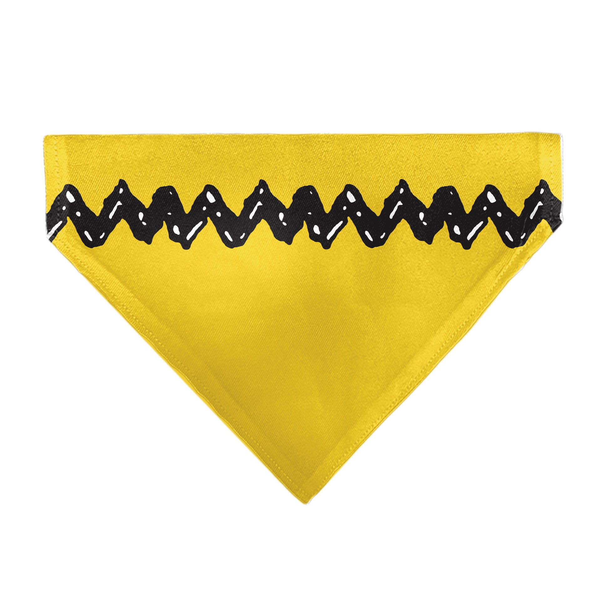 Pet Bandana - Peanuts Charlie Brown Zig Zag Stripe Yellow/Black Pet Bandanas Peanuts