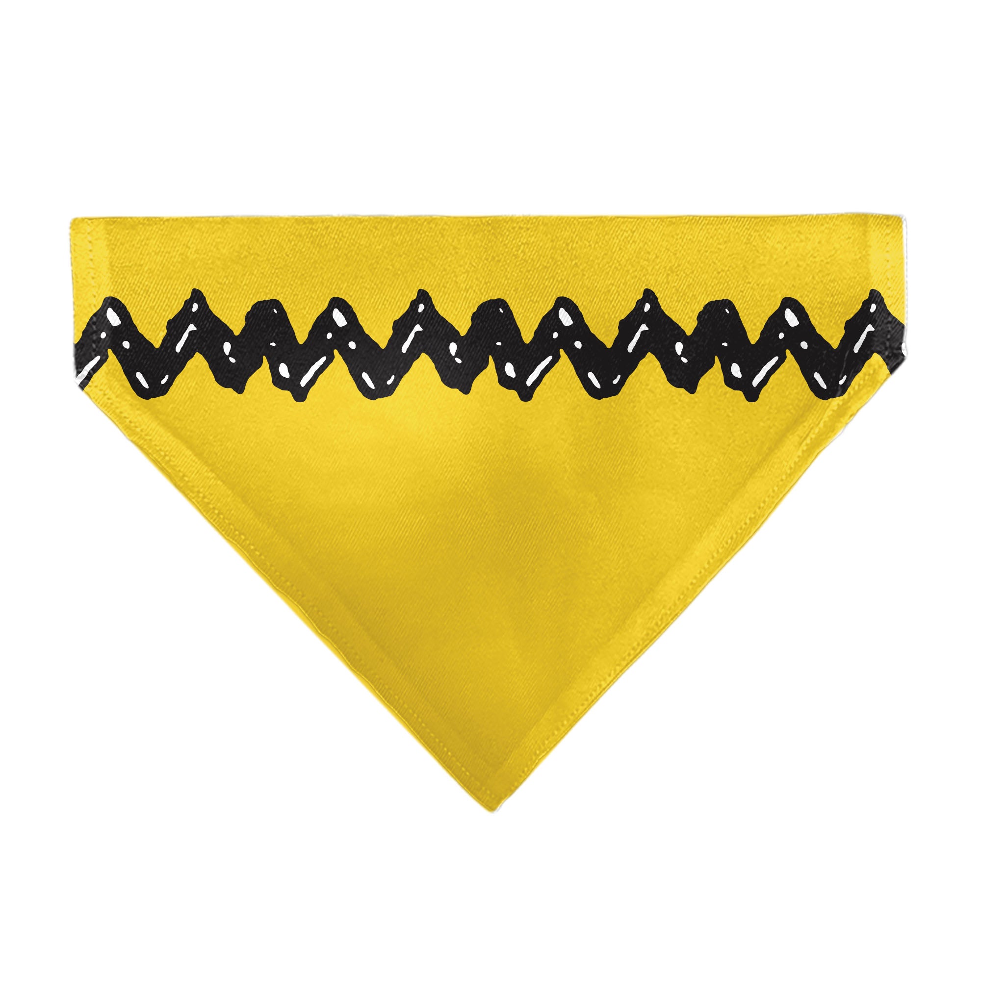 Pet Bandana - Peanuts Charlie Brown Zig Zag Stripe Yellow/Black Pet Bandanas Peanuts