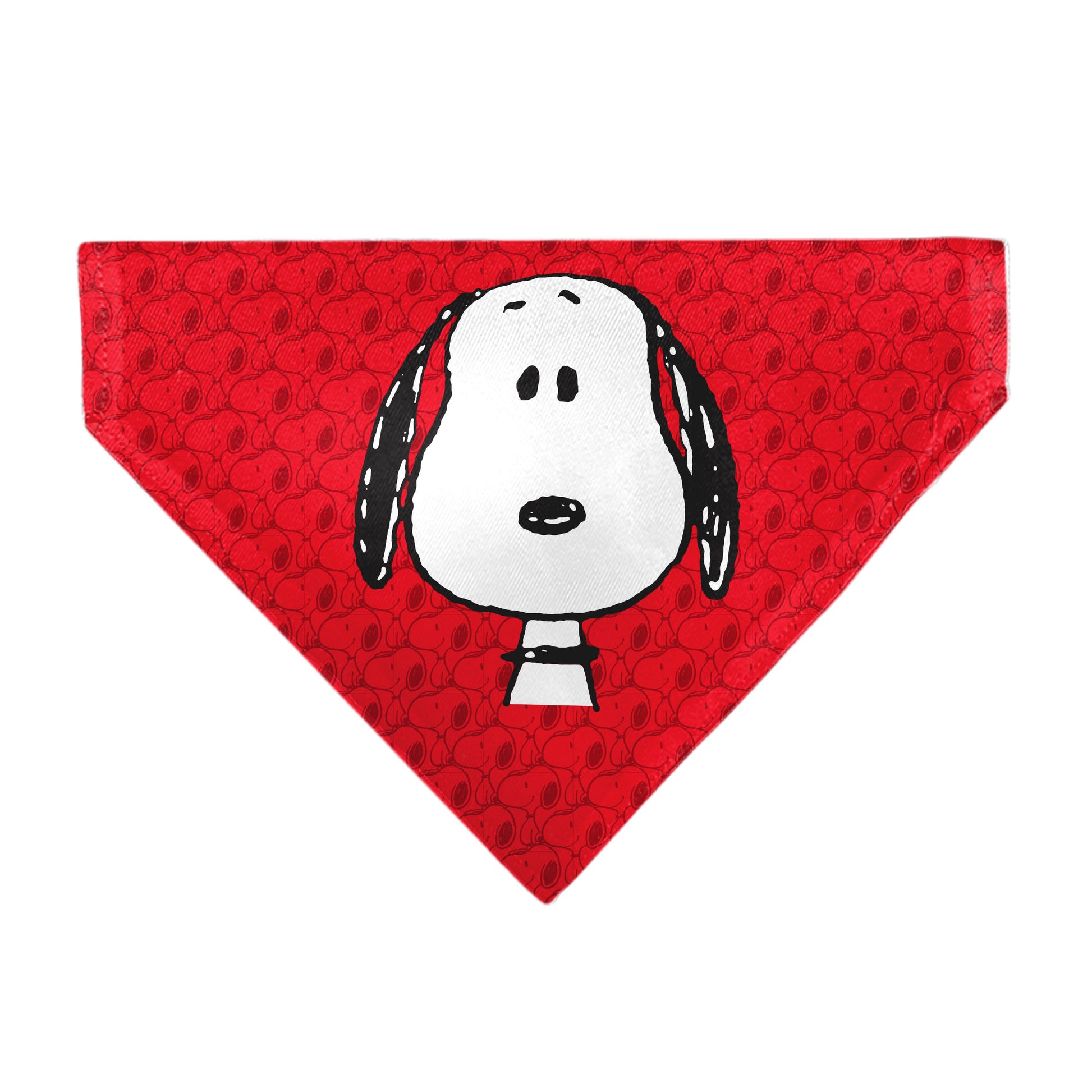Pet Bandana - Peanuts Snoopy Face and Profile Pose Reds Pet Bandanas Peanuts