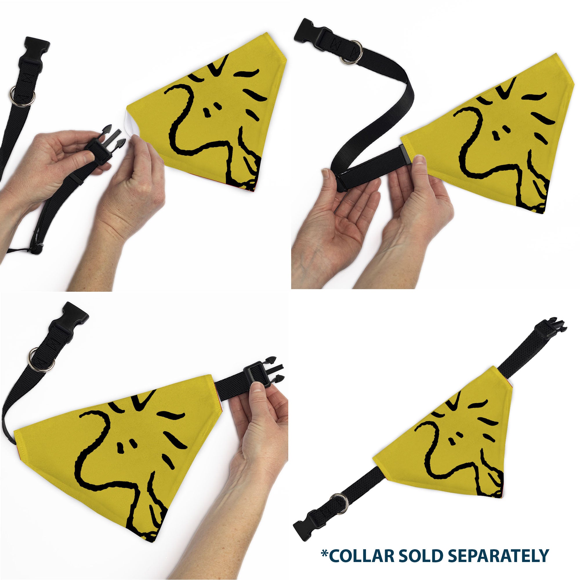 Pet Bandana - Peanuts Woodstock Pose Yellow Pet Bandanas Peanuts