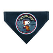 Pet Bandana - Peanuts Astronaut Snoopy I NEED MY SPACE Pose Blue Pet Bandanas Peanuts