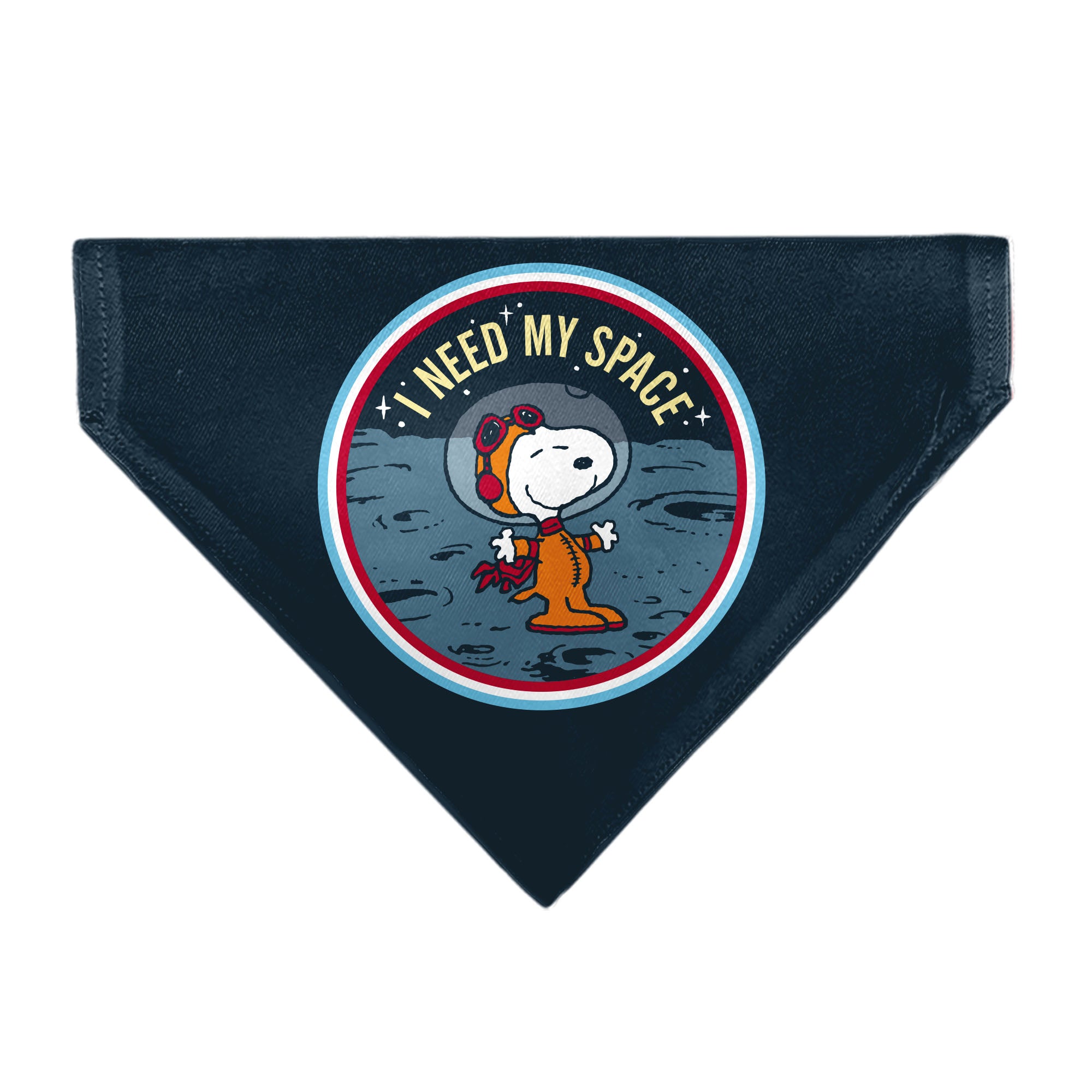 Pet Bandana - Peanuts Astronaut Snoopy I NEED MY SPACE Pose Blue Pet Bandanas Peanuts