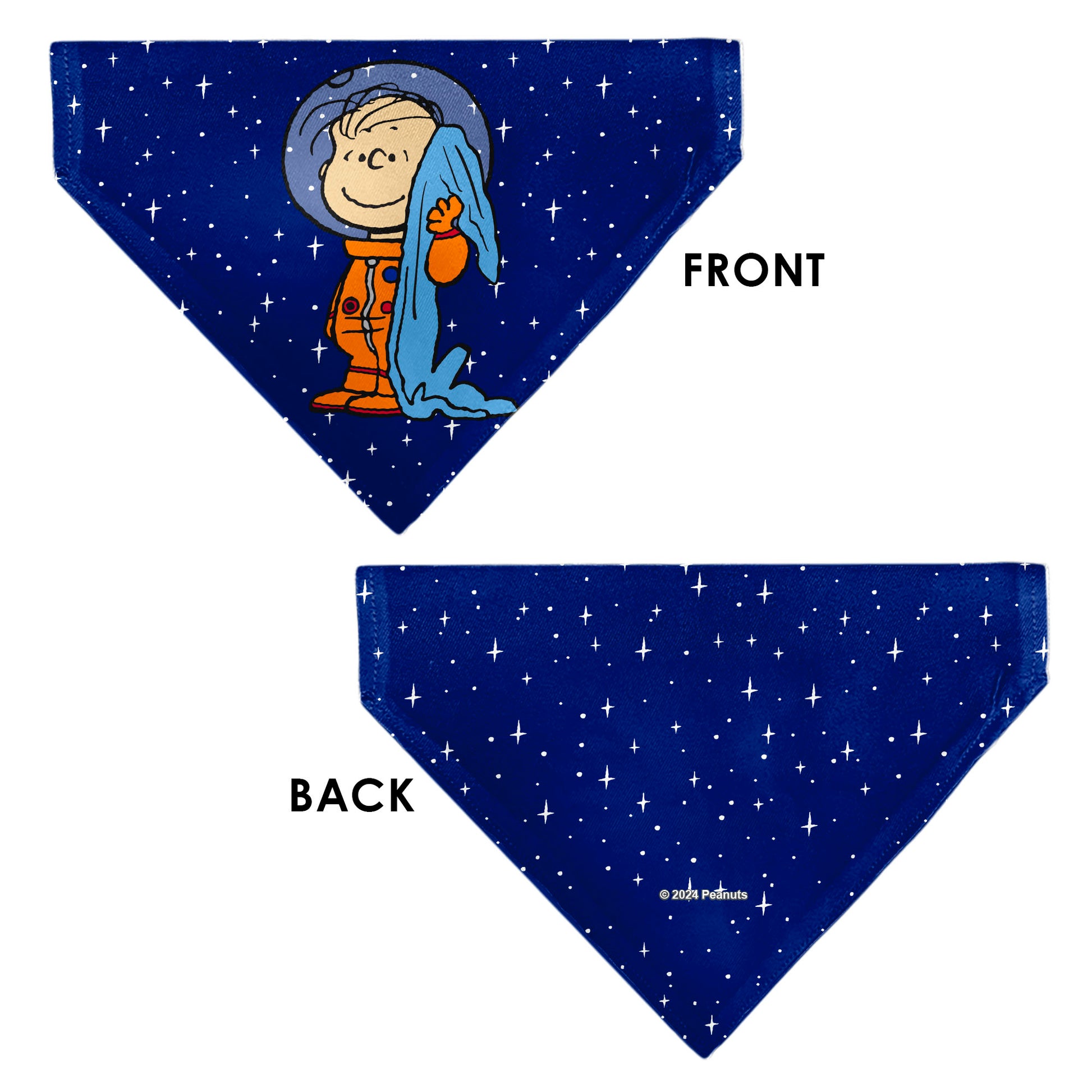 Pet Bandana - Peanuts Astronaut Linus Security Blanket Space Pose Blue Pet Bandanas Peanuts