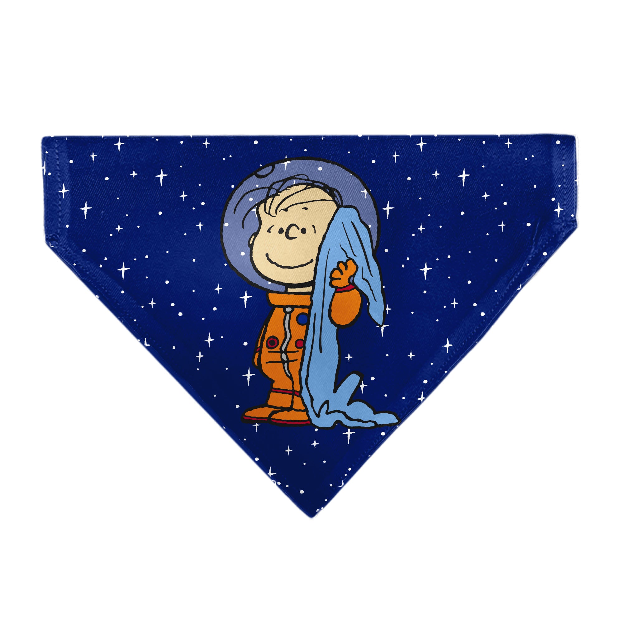 Pet Bandana - Peanuts Astronaut Linus Security Blanket Space Pose Blue Pet Bandanas Peanuts