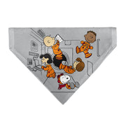 Pet Bandana - Peanuts Gang Floating Astronauts Group Pose Gray Pet Bandanas Peanuts