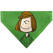 Pet Bandana - Peanuts Peppermint Patty Smiling Face Pose Green Pet Bandanas Peanuts